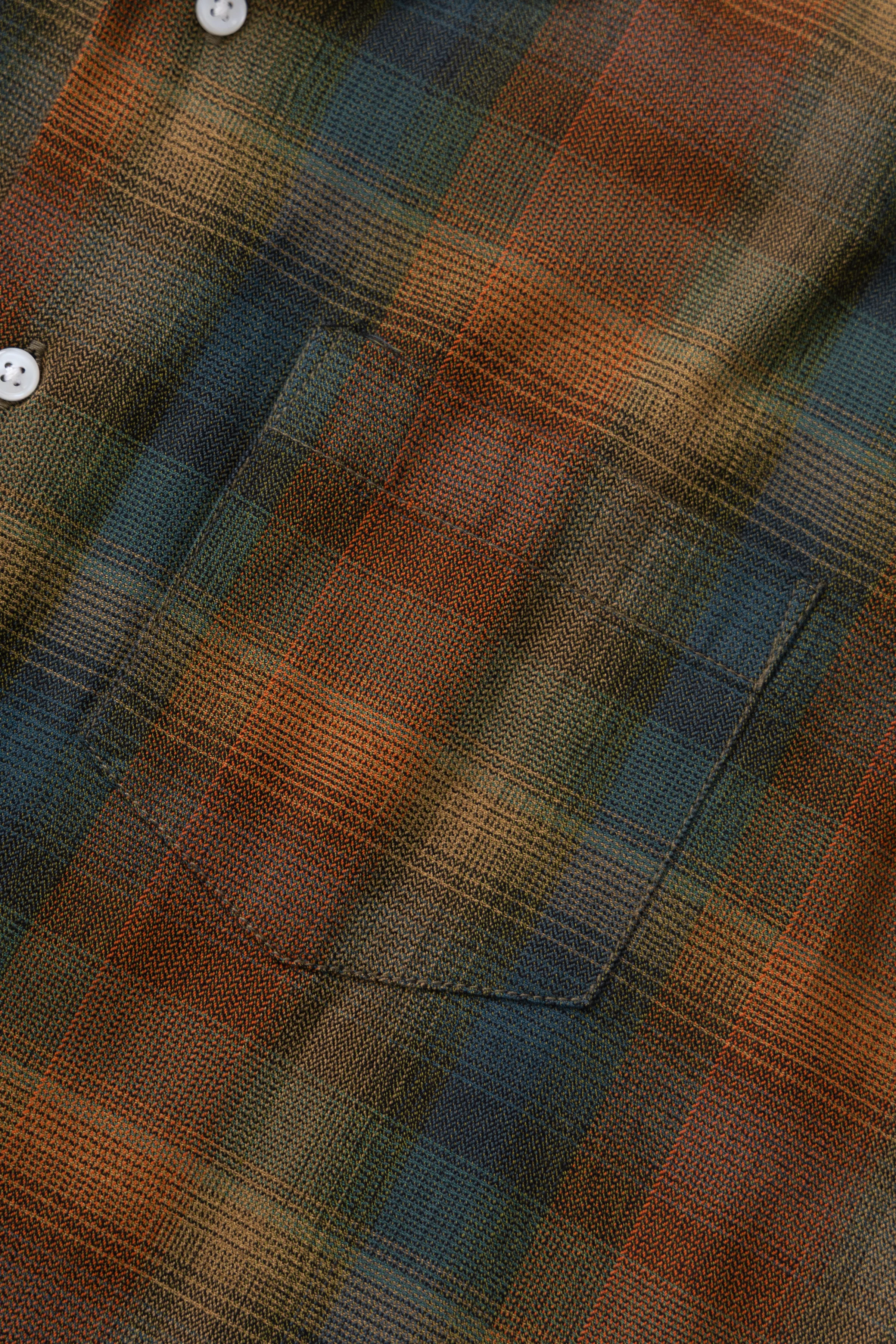 Plaid Resort Shirt - Brown - Image 4