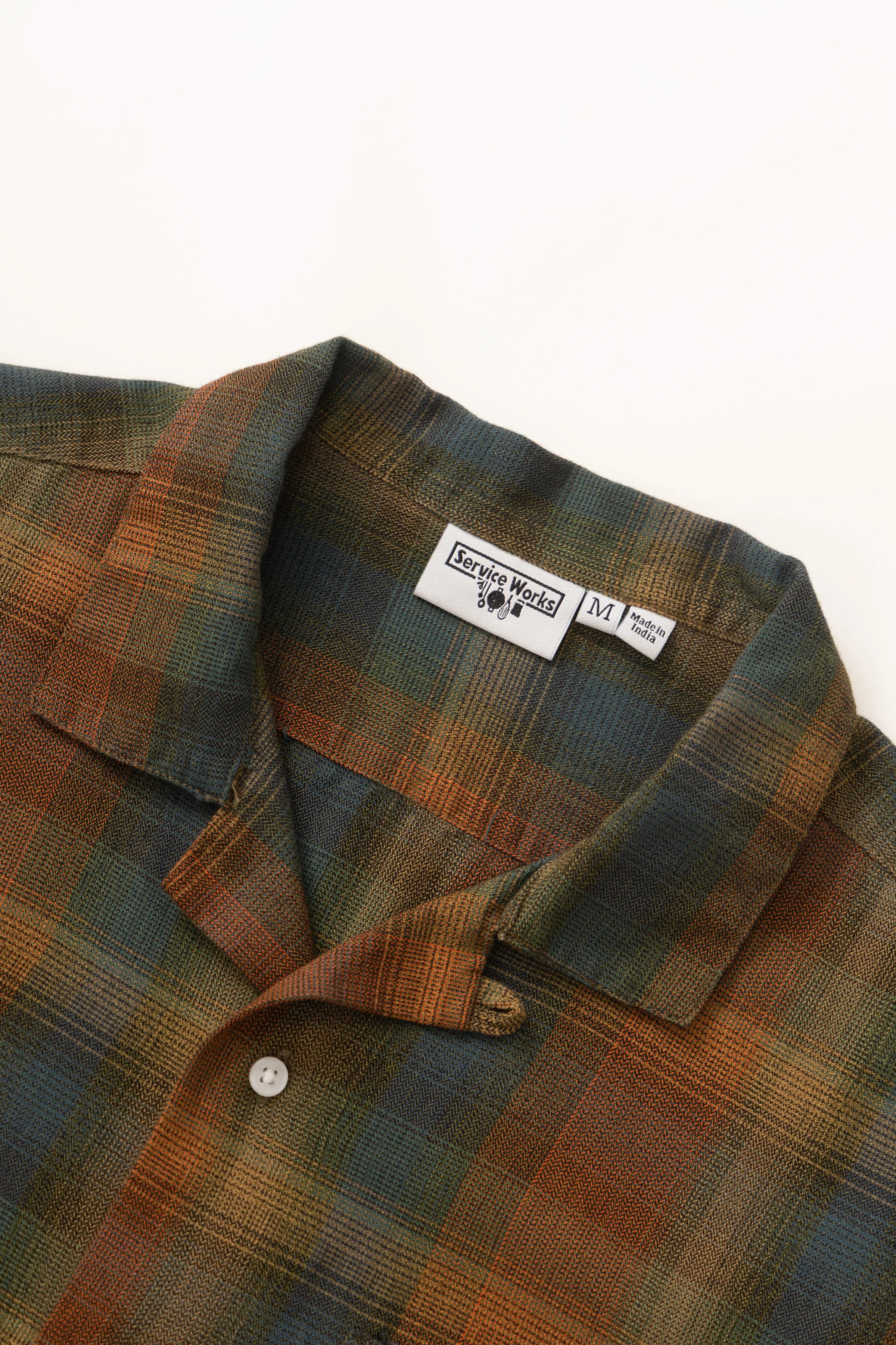 Plaid Resort Shirt - Brown - Image 5