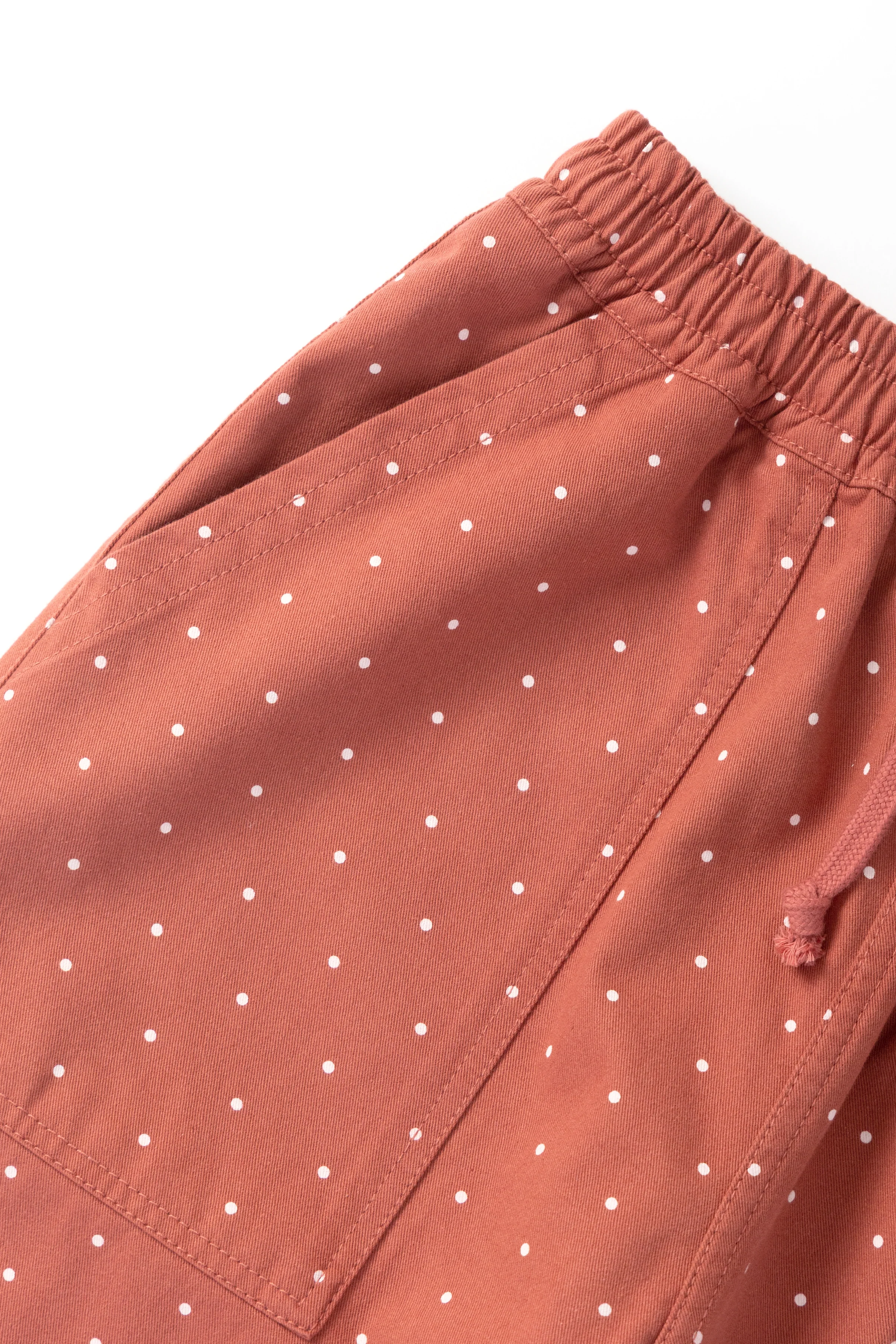 Polka Dot Chef Pants - Clay - Image 3