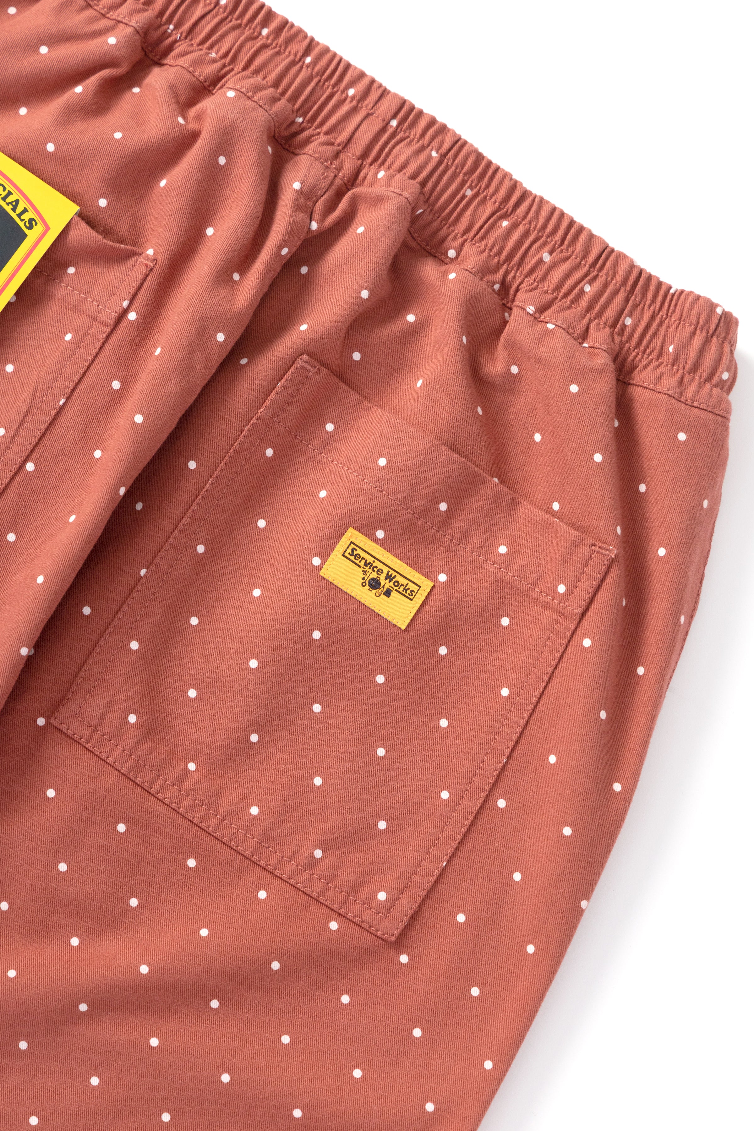 Polka Dot Chef Pants - Clay - Image 5