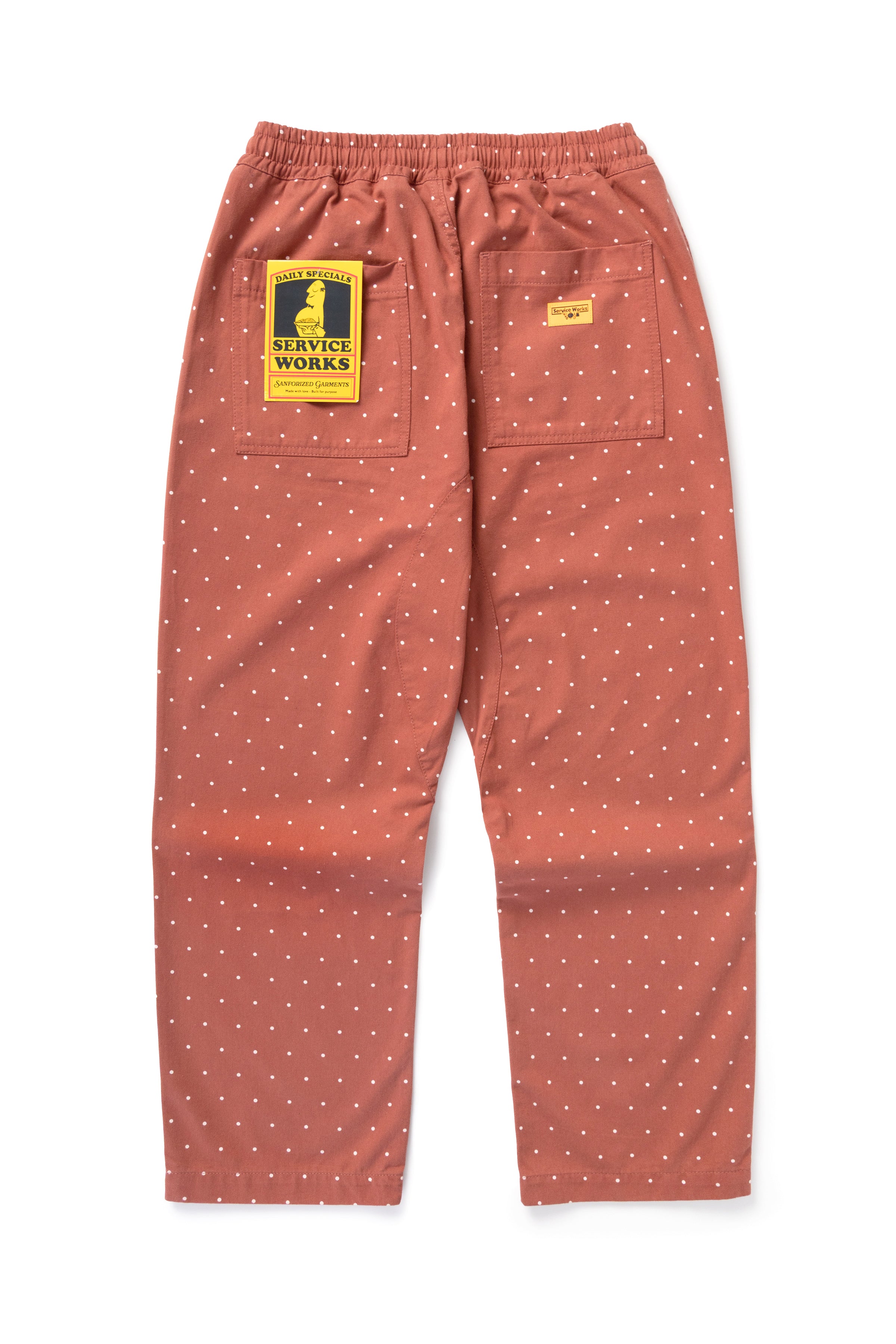 Polka Dot Chef Pants - Clay - Image 6