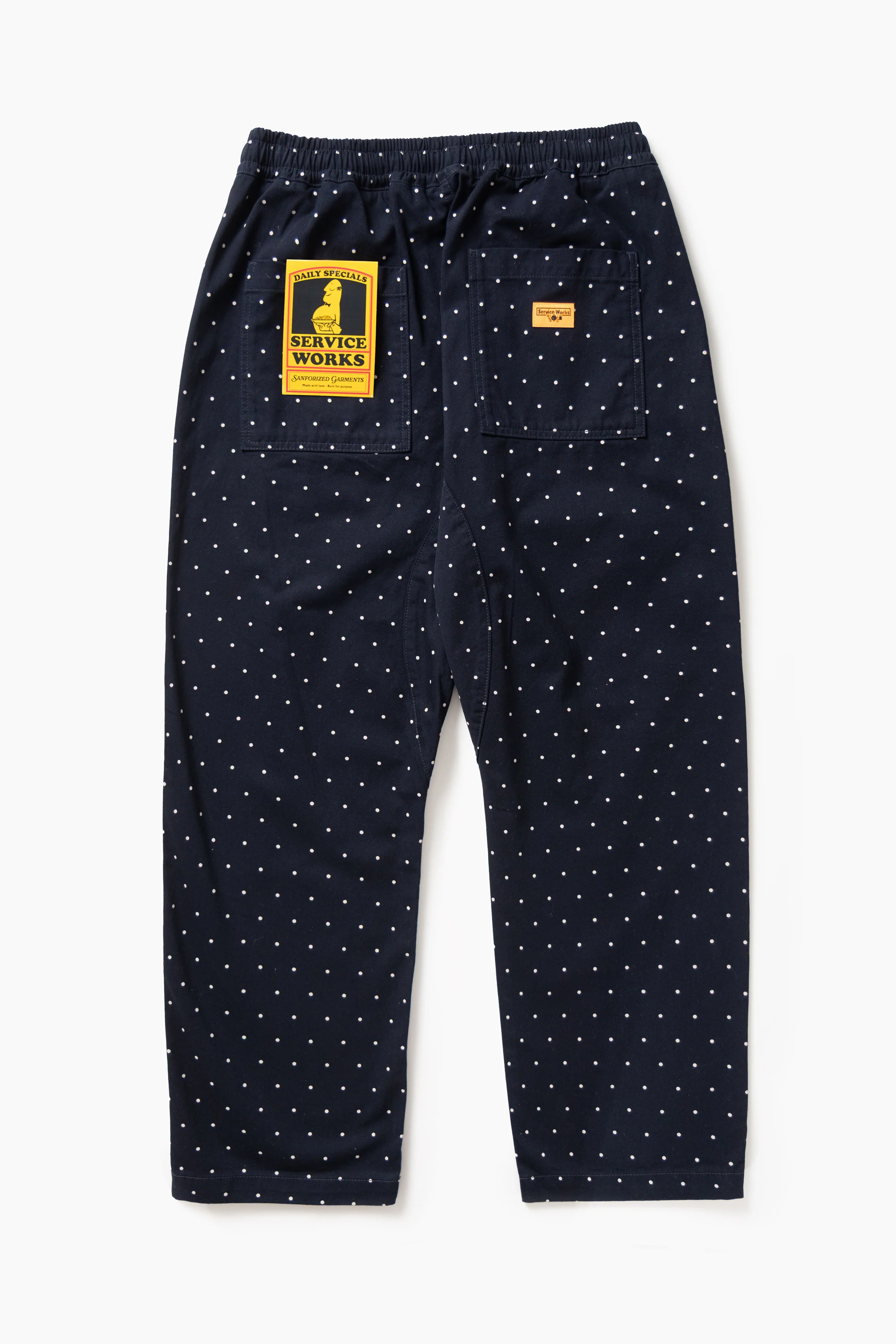 Polka Dot Chef Pants - Navy - Image 5