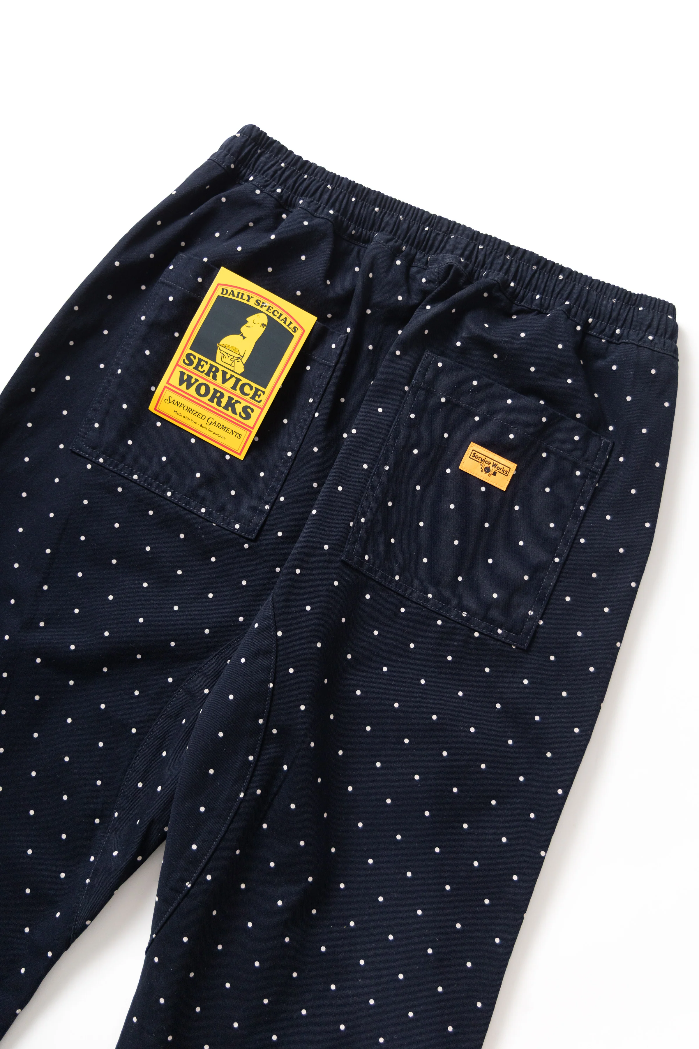 Polka Dot Chef Pants - Navy - Image 6