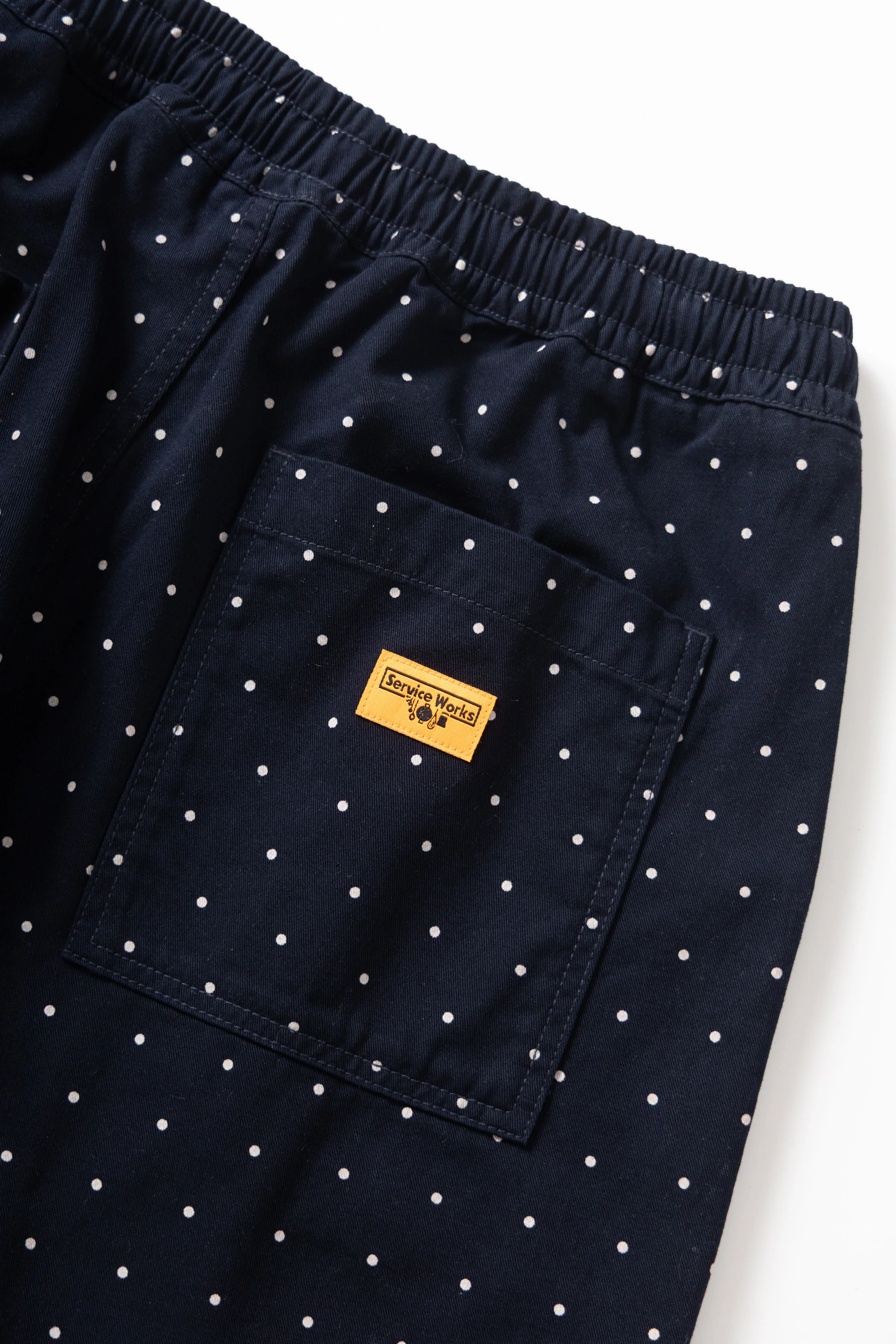 Polka Dot Chef Pants - Navy - Image 7
