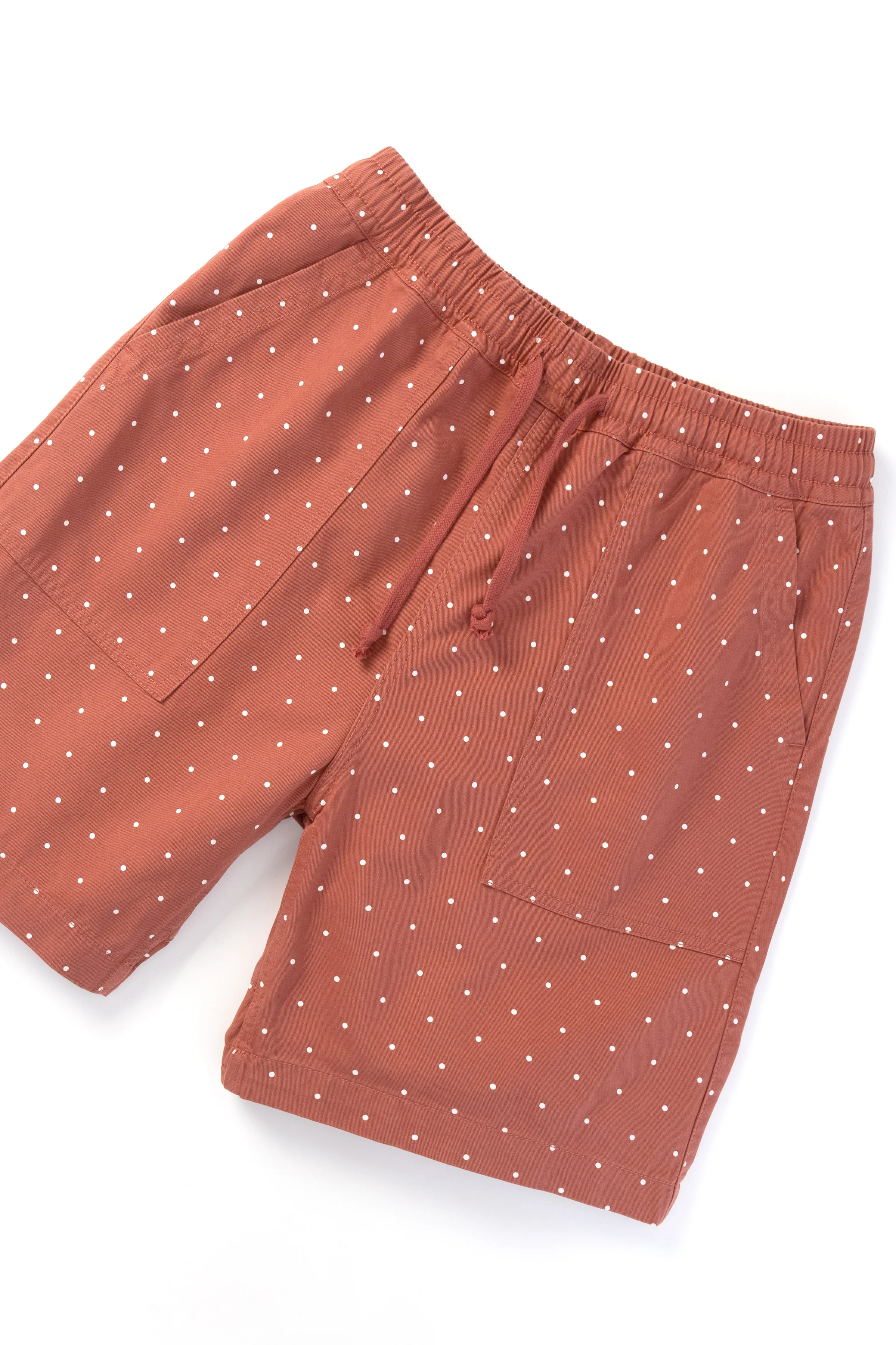 Polka Dot Chef Shorts - Clay - Image 2