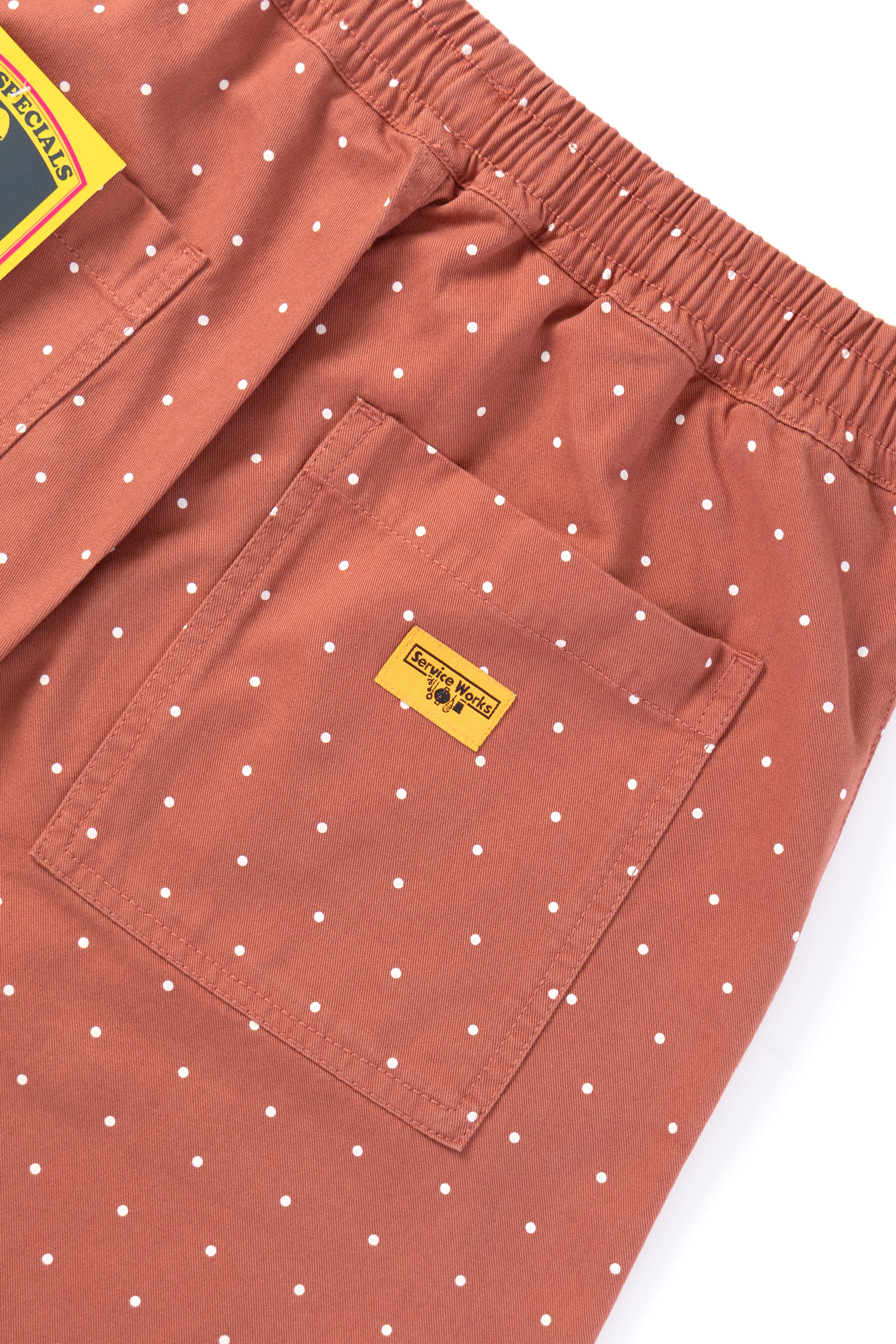Polka Dot Chef Shorts - Clay - Image 6