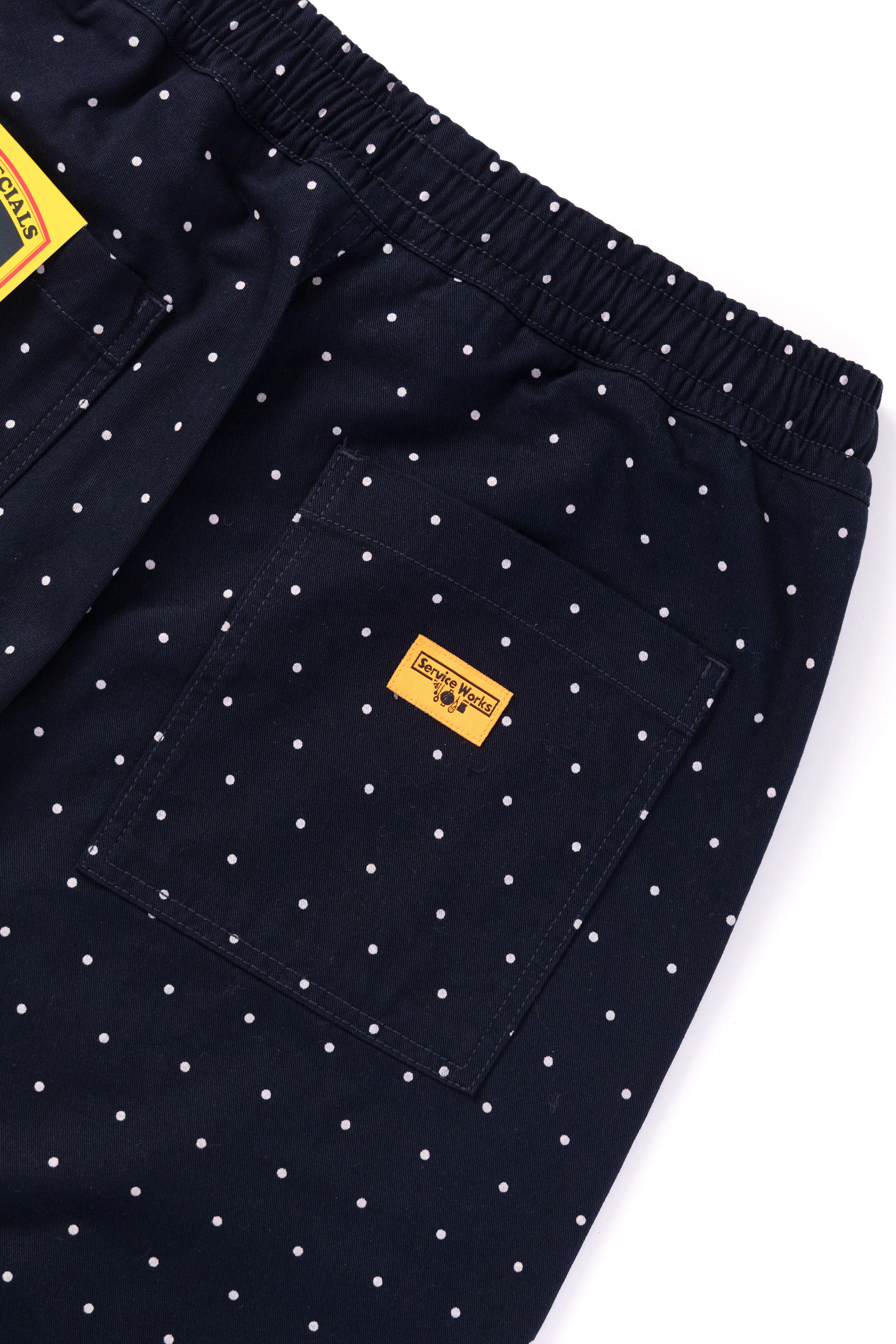 Polka Dot Chef Shorts - Navy - Image 6