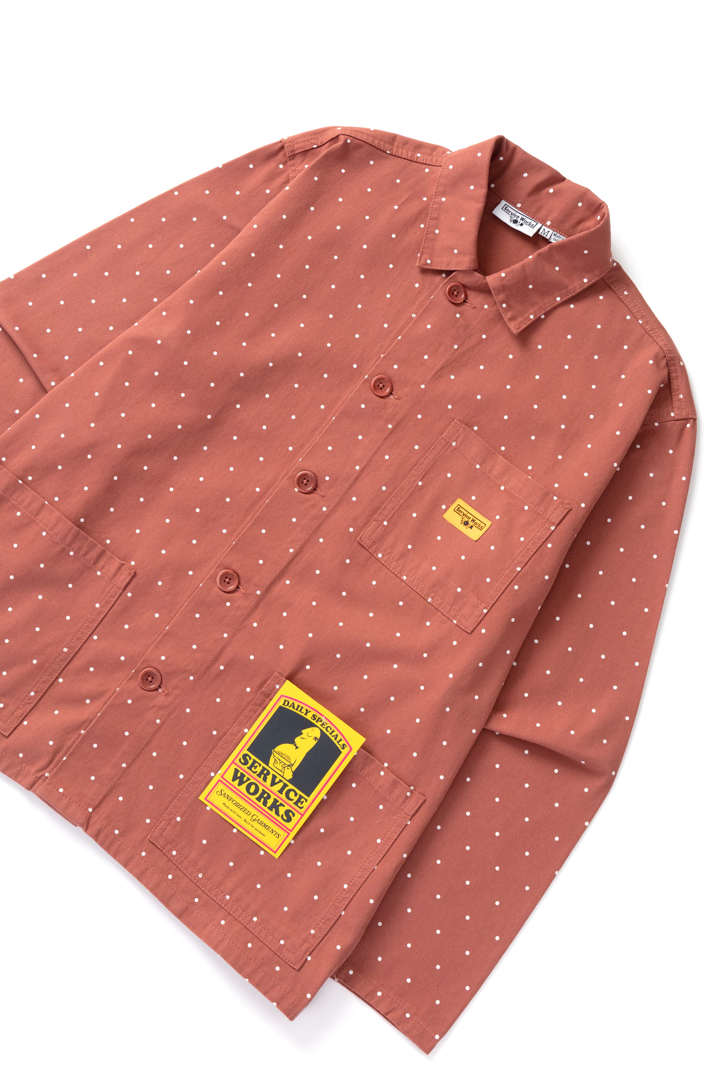 Polka Dot Chore Shirt - Clay - Image 2