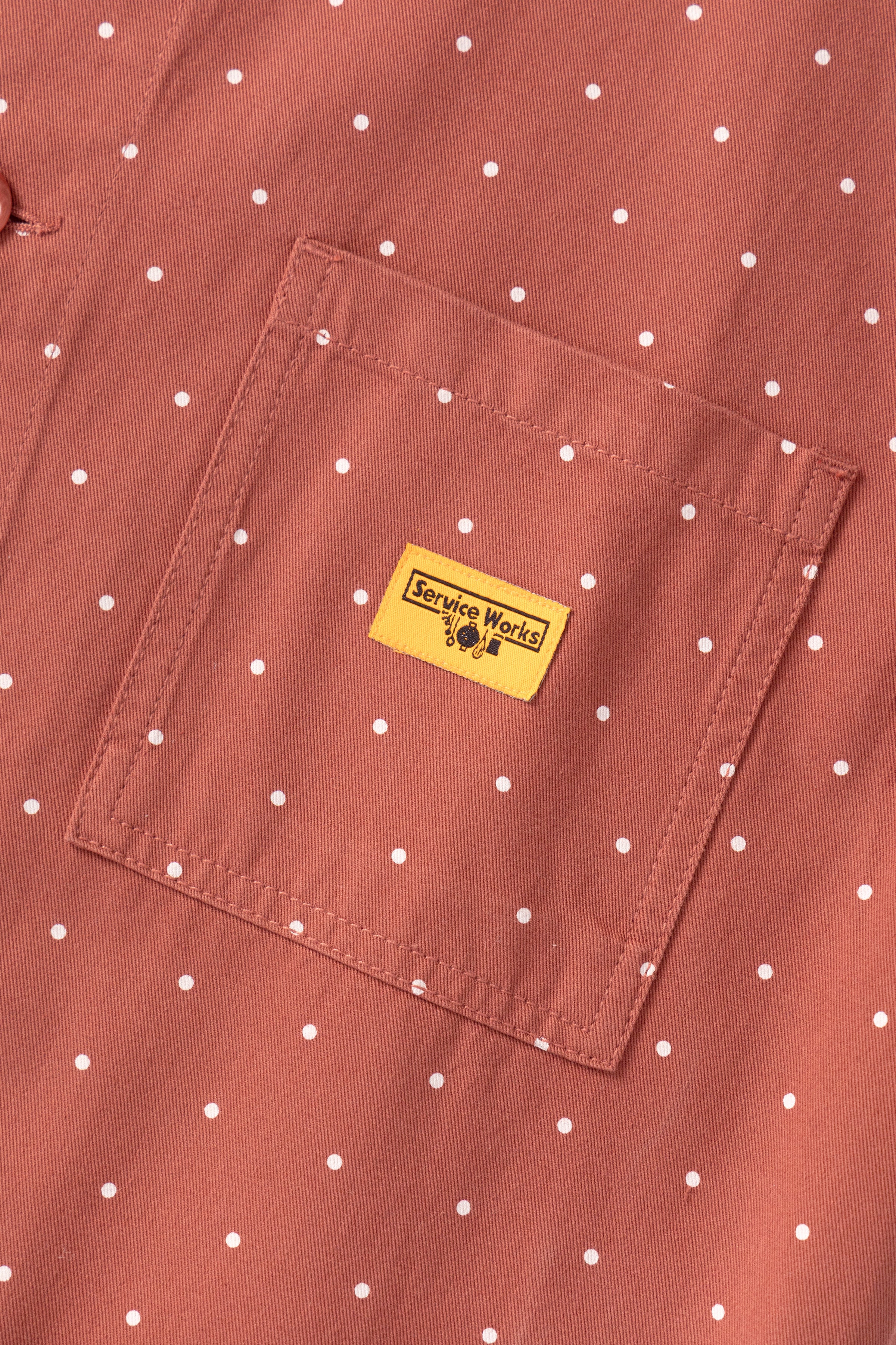 Polka Dot Chore Shirt - Clay - Image 5