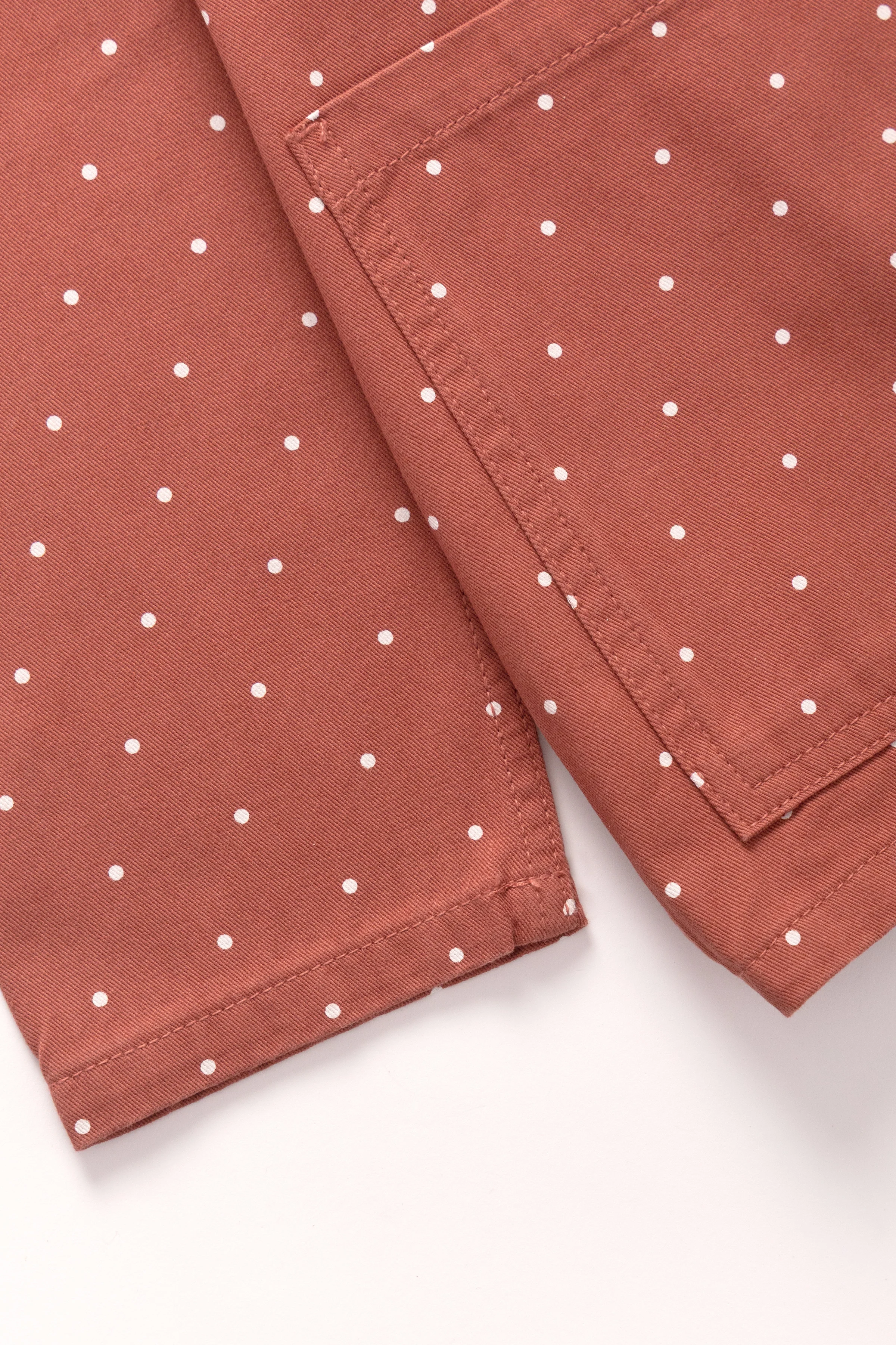 Polka Dot Chore Shirt - Clay - Image 6