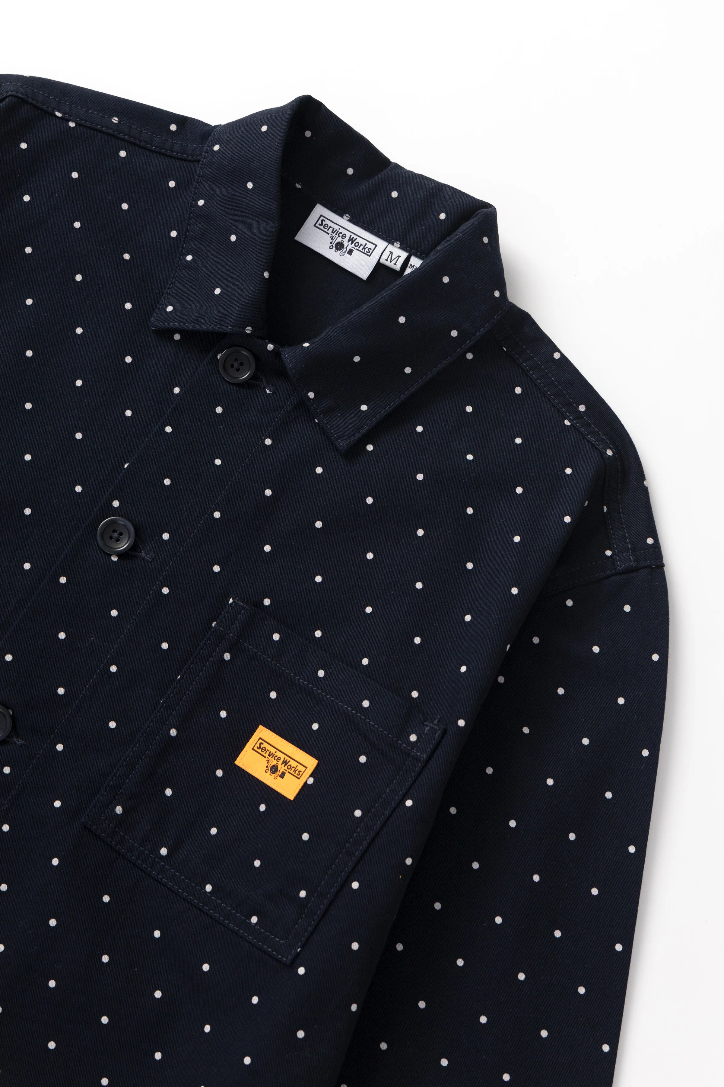 Polka Dot Chore Shirt - Navy - Image 3