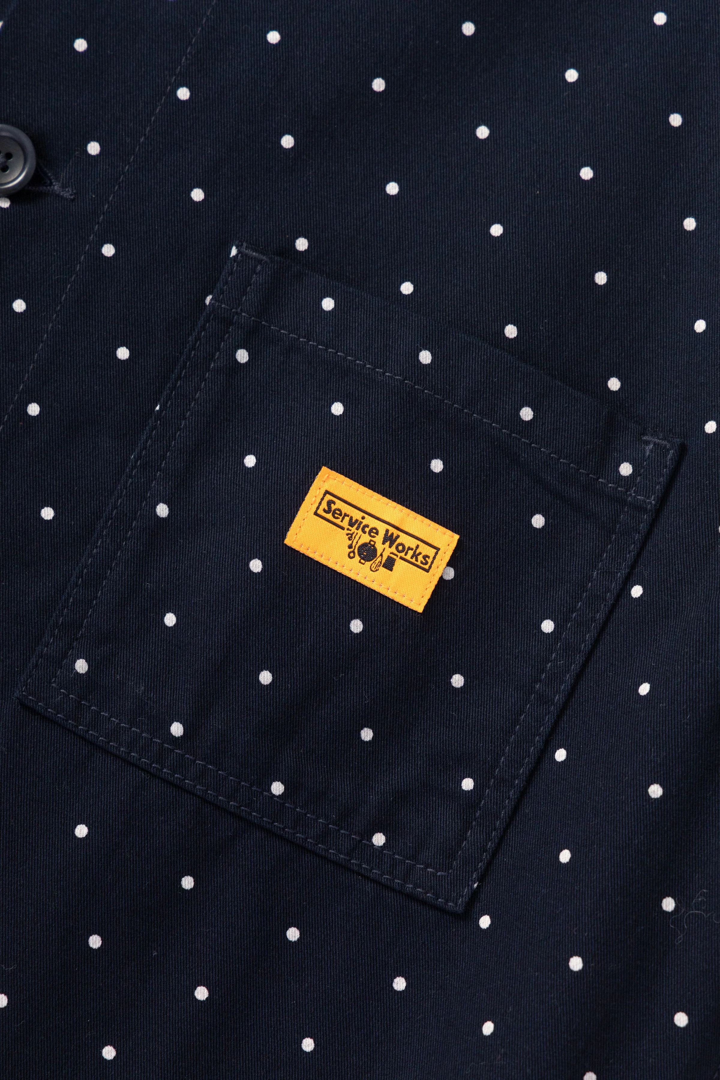 Polka Dot Chore Shirt - Navy - Image 5