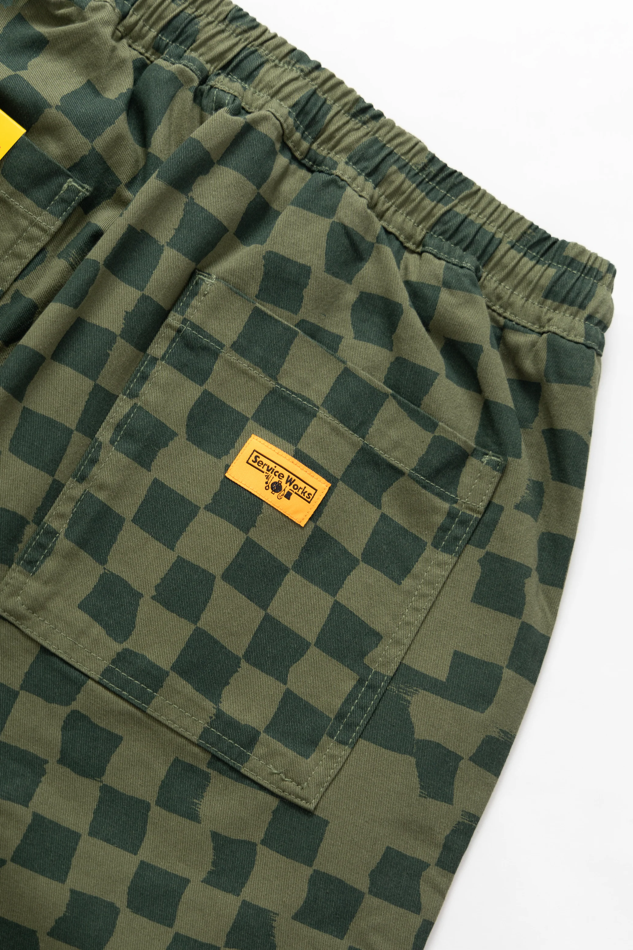 Printed Chef Pants - Olive Checker - Image 5