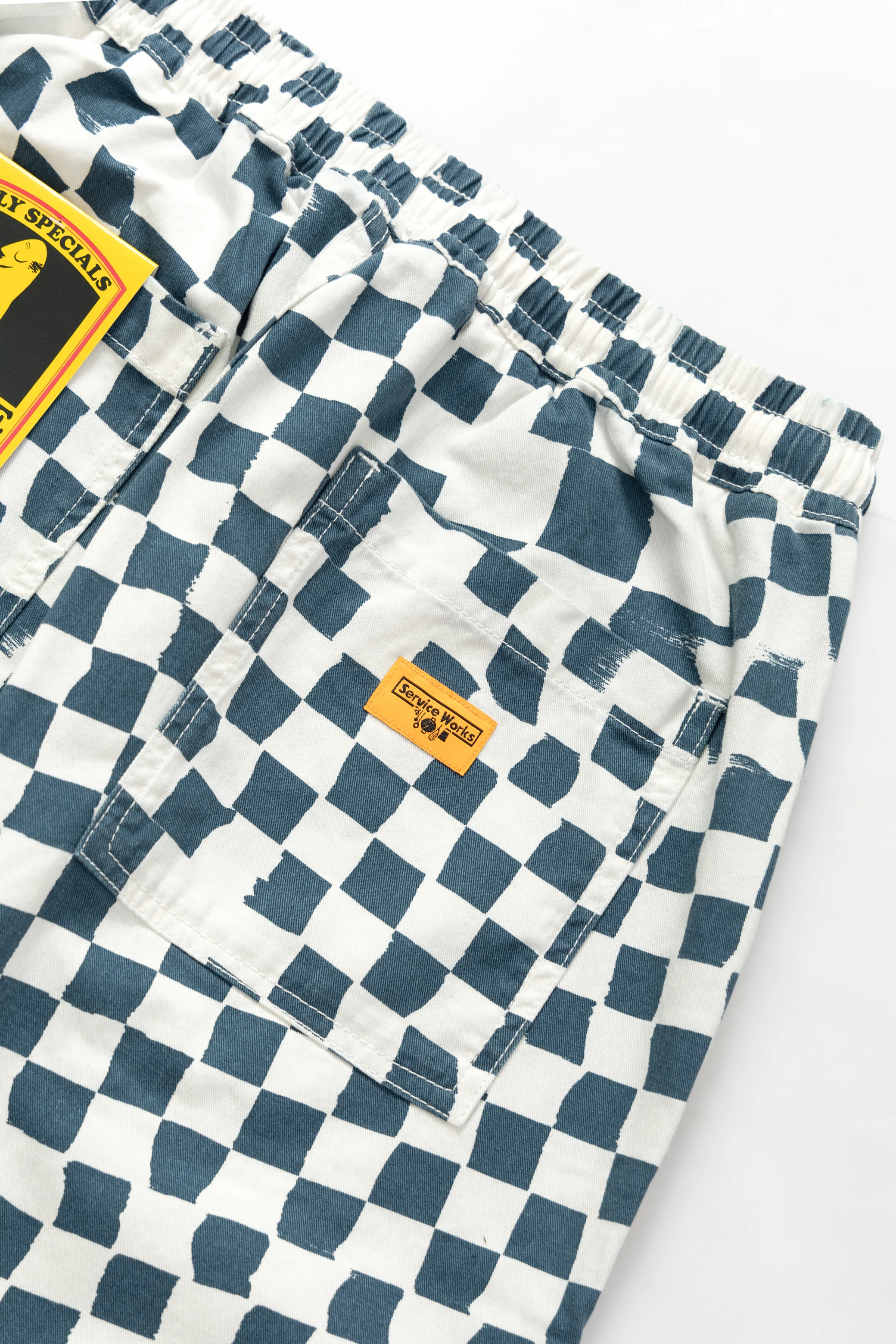 Printed Chef Pants - Teal Checker - Image 4
