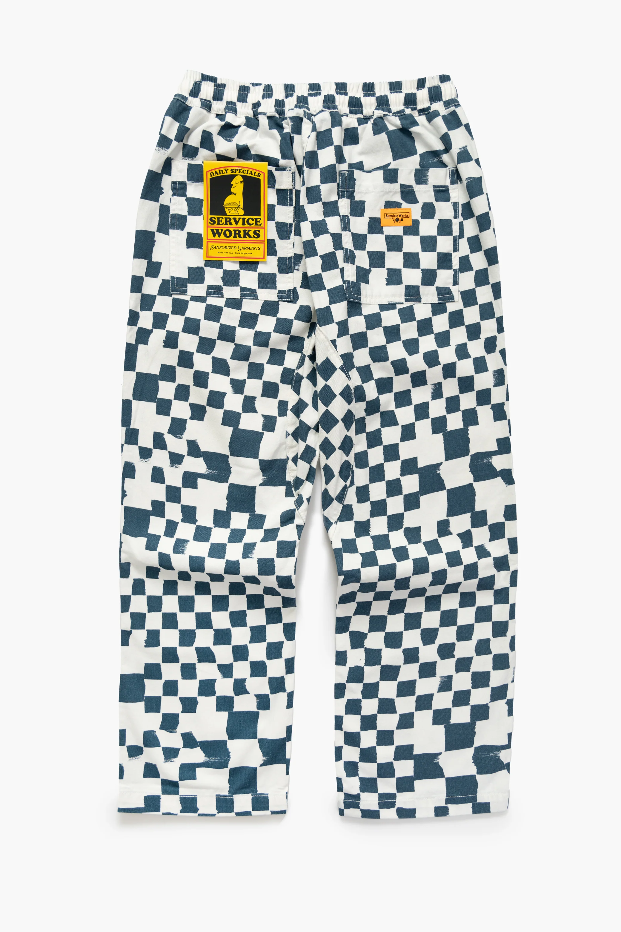 Printed Chef Pants - Teal Checker - Image 5