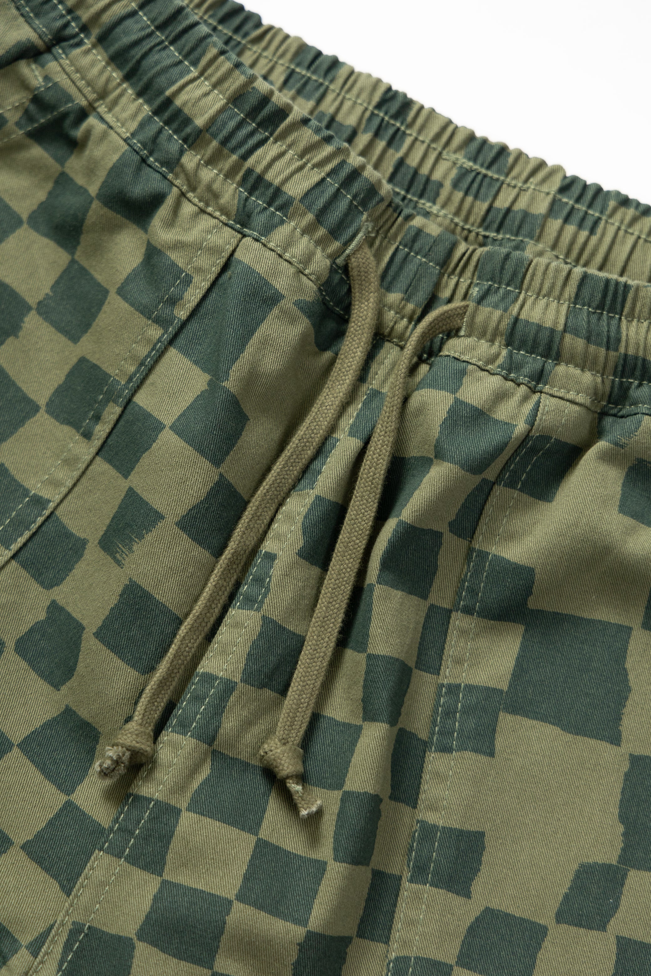 Printed Chef Shorts - Olive Checker - Image 3