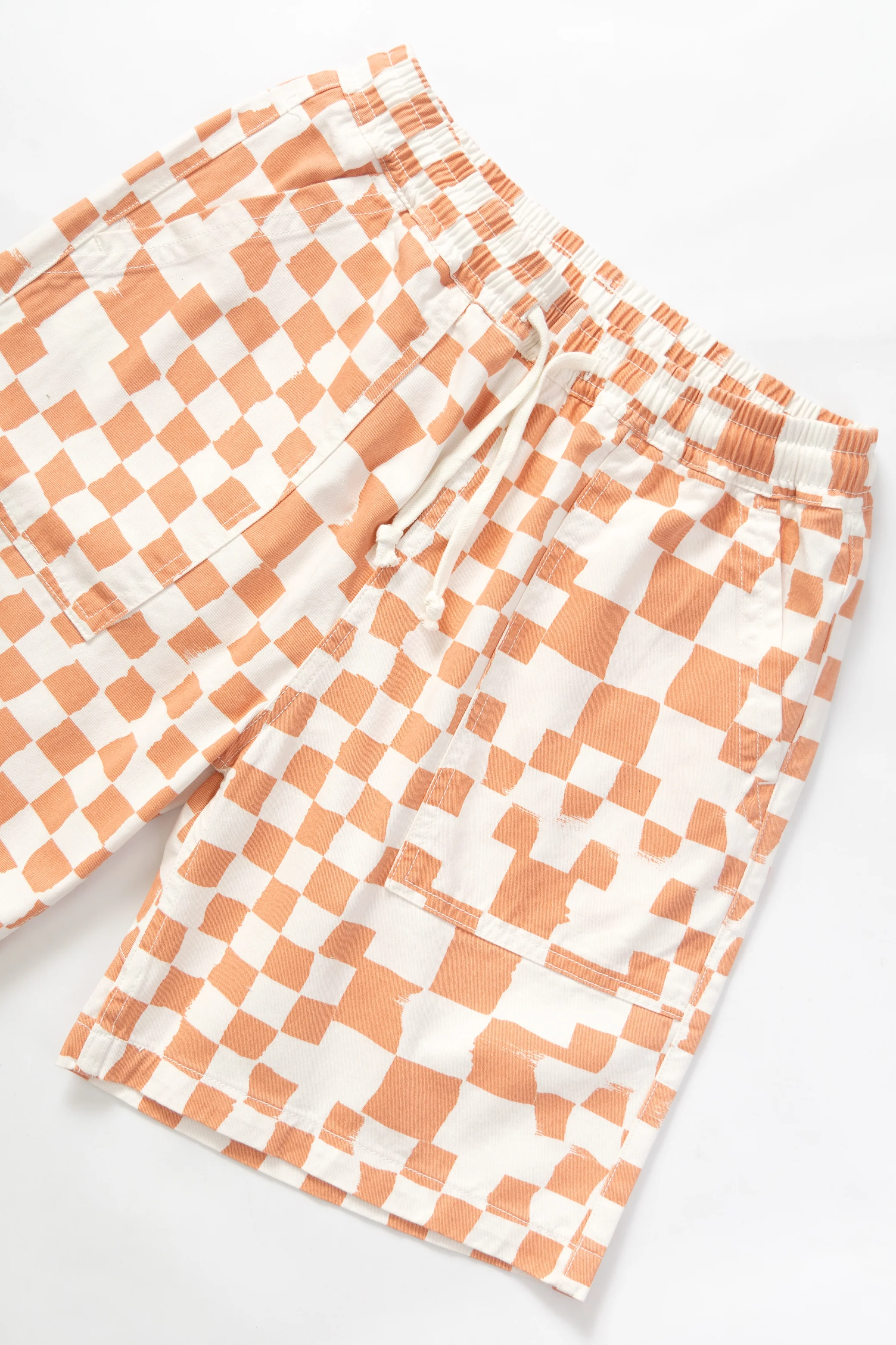 Printed Chef Shorts - Salmon Checker - Image 2