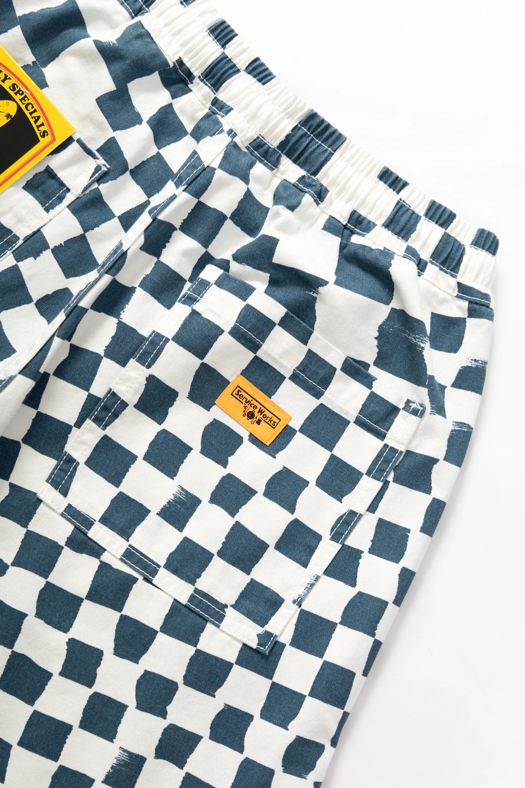 Printed Chef Shorts - Teal Checker - Image 5