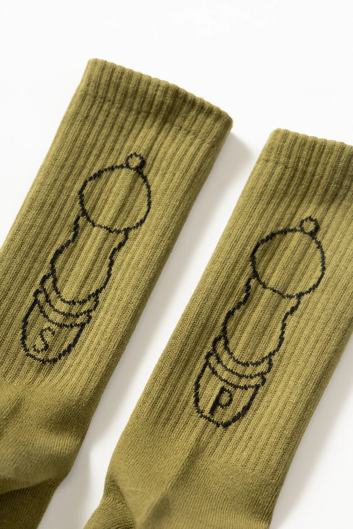 Salt + Pepper Socks - Olive - Image 3