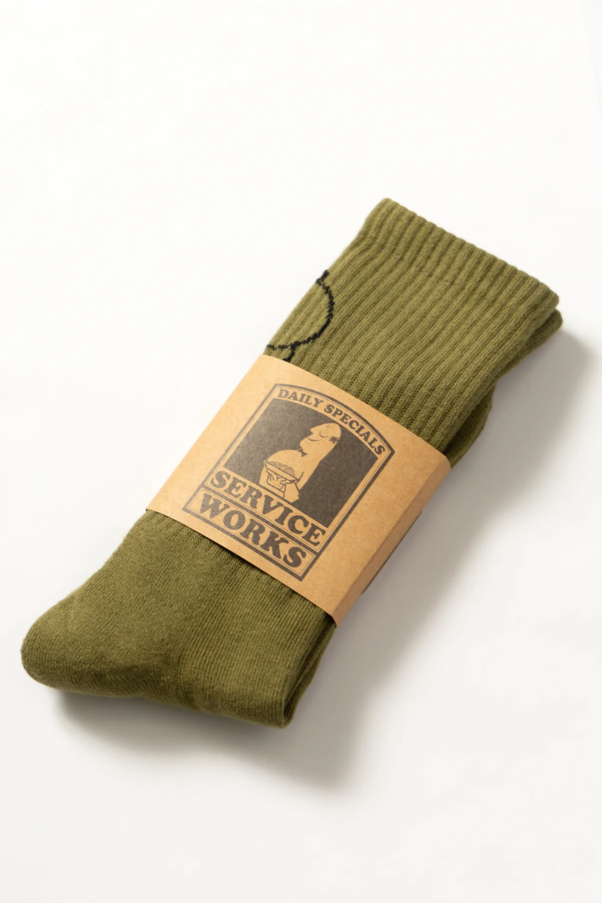 Salt + Pepper Socks - Olive - Image 5