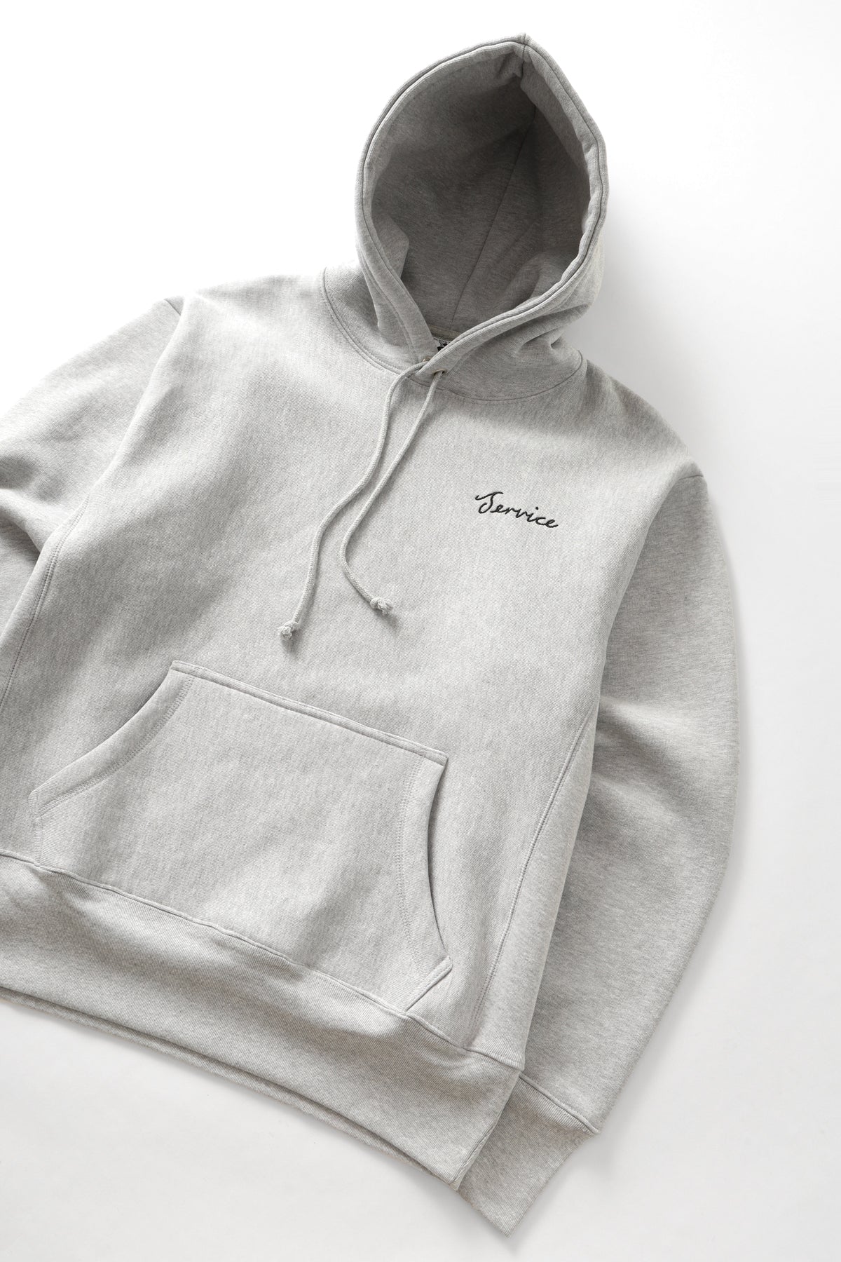 Script Logo Hoodie - Marl Grey - Image 2