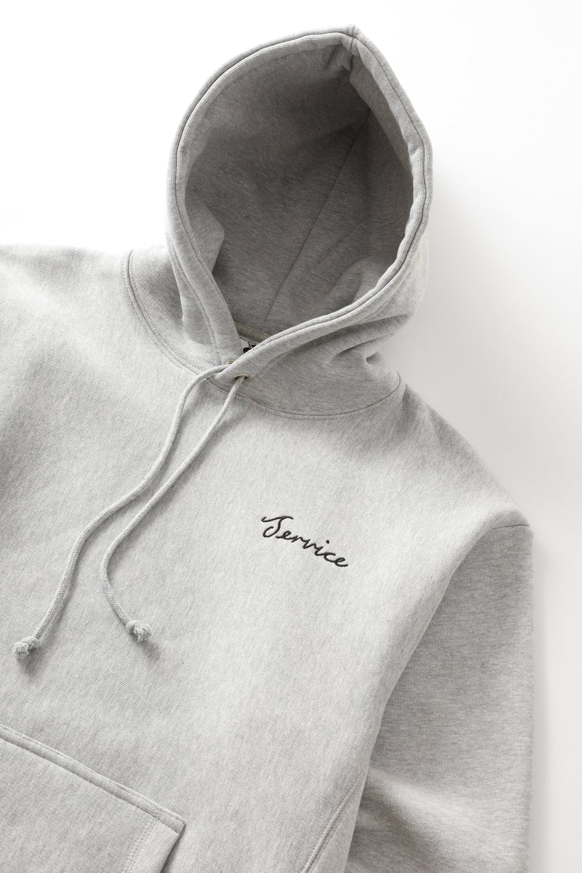 Script Logo Hoodie - Marl Grey - Image 3