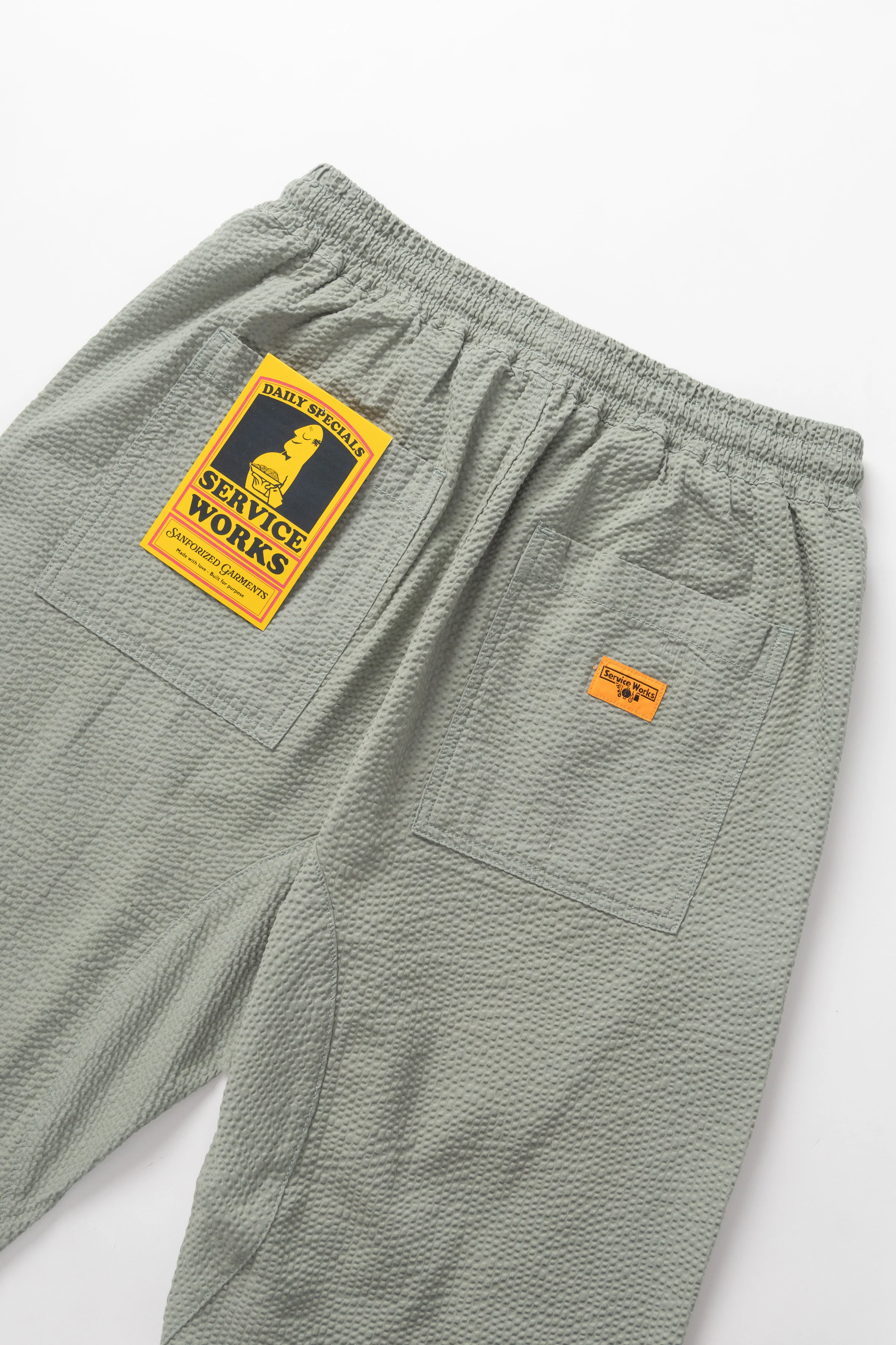 Seersucker Chef Pants - Sage - Image 4