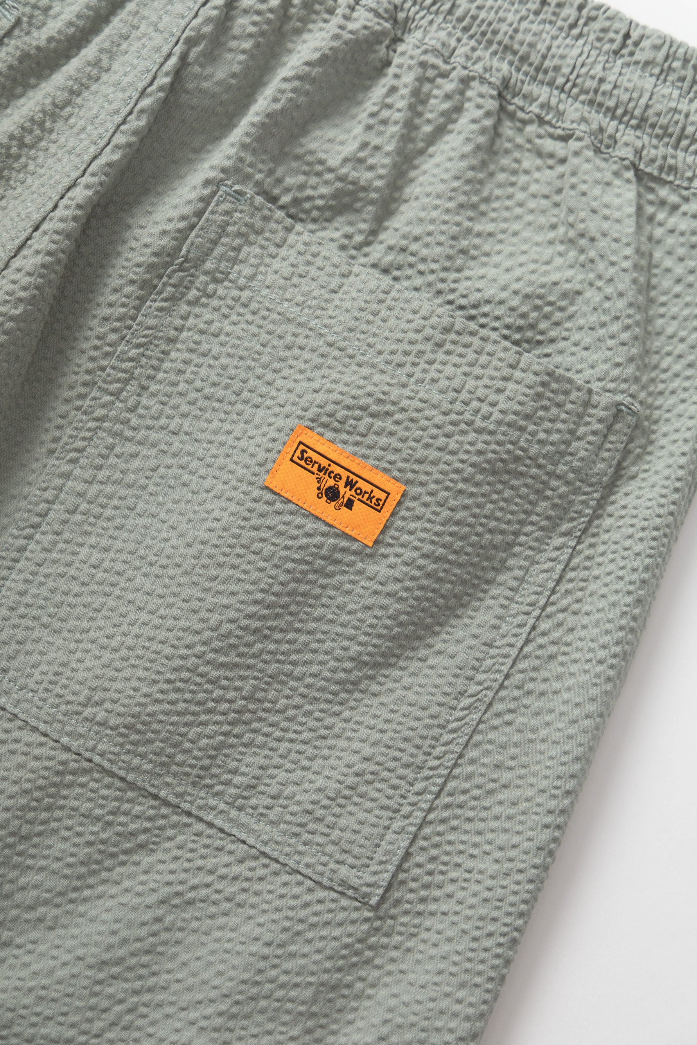 Seersucker Chef Shorts - Sage - Image 5