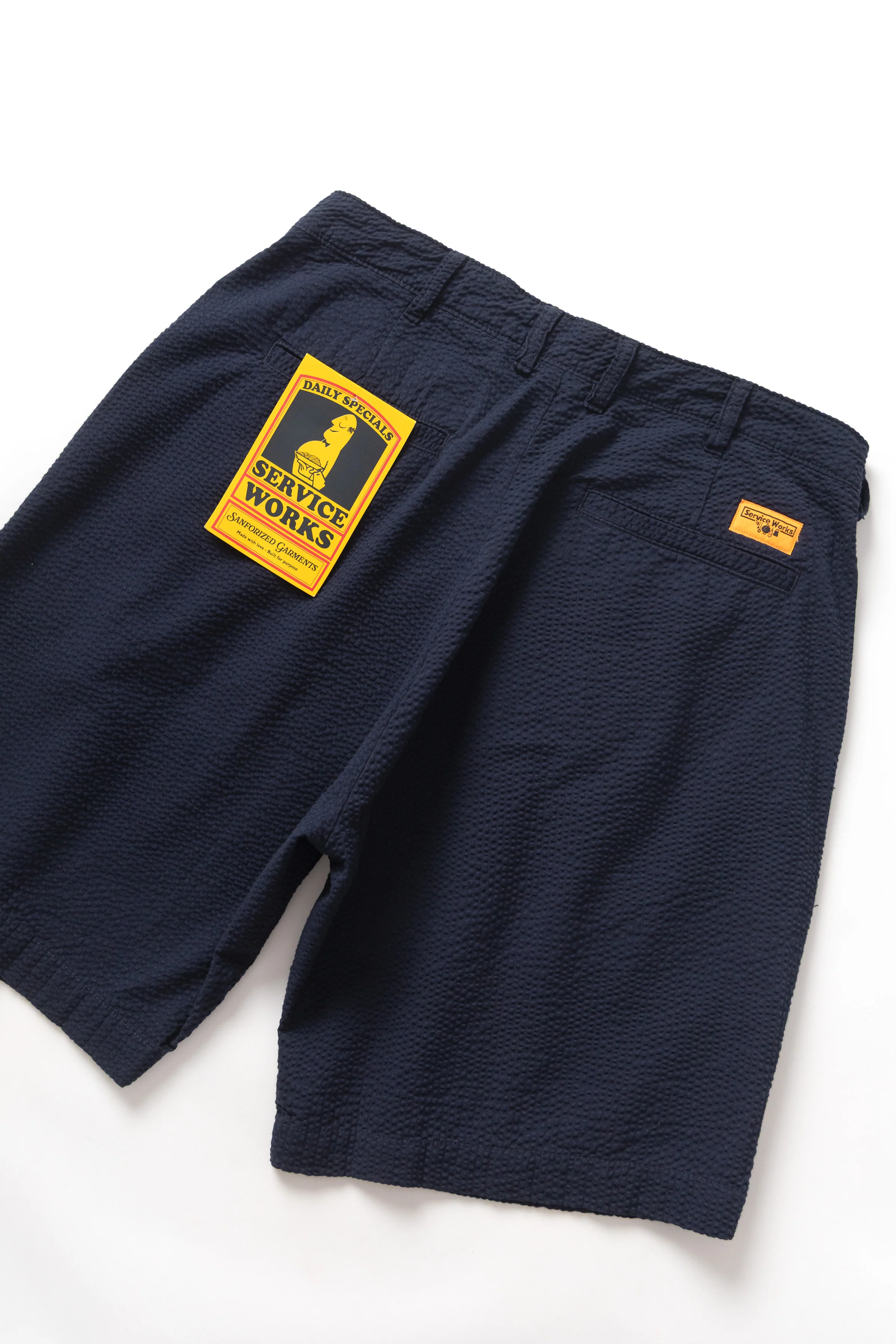 Seersucker Part Timer Shorts - Dark Navy - Image 4