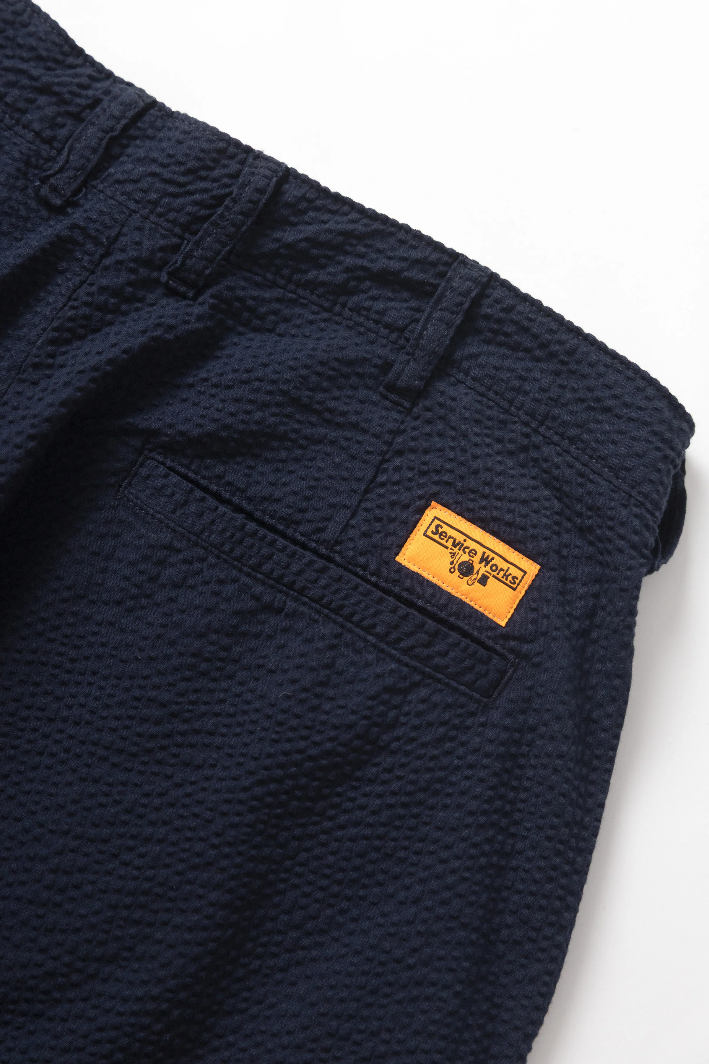 Seersucker Part Timer Shorts - Dark Navy - Image 5