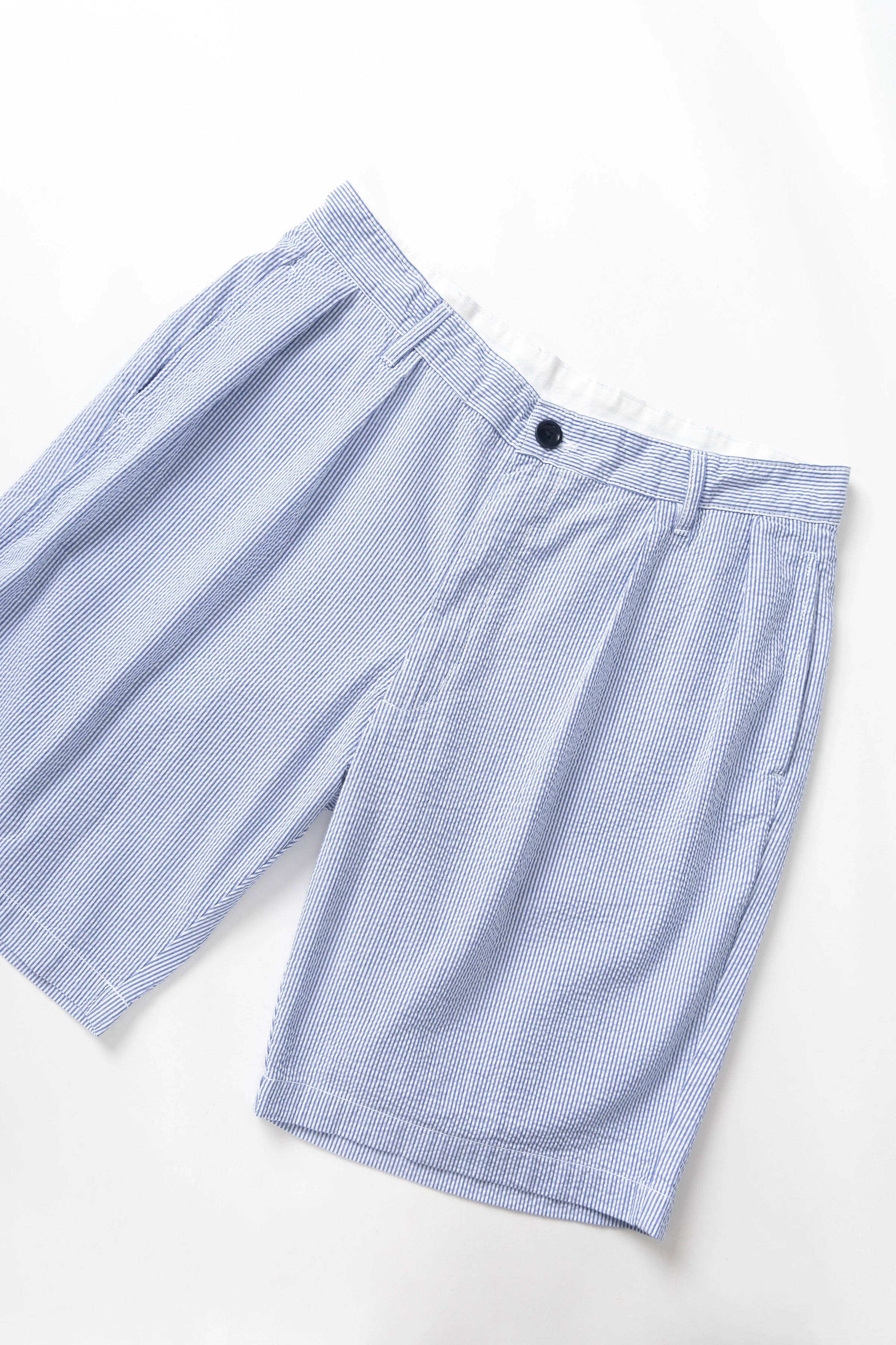 Seersucker Part Timer Shorts - Navy Stripe - Image 2