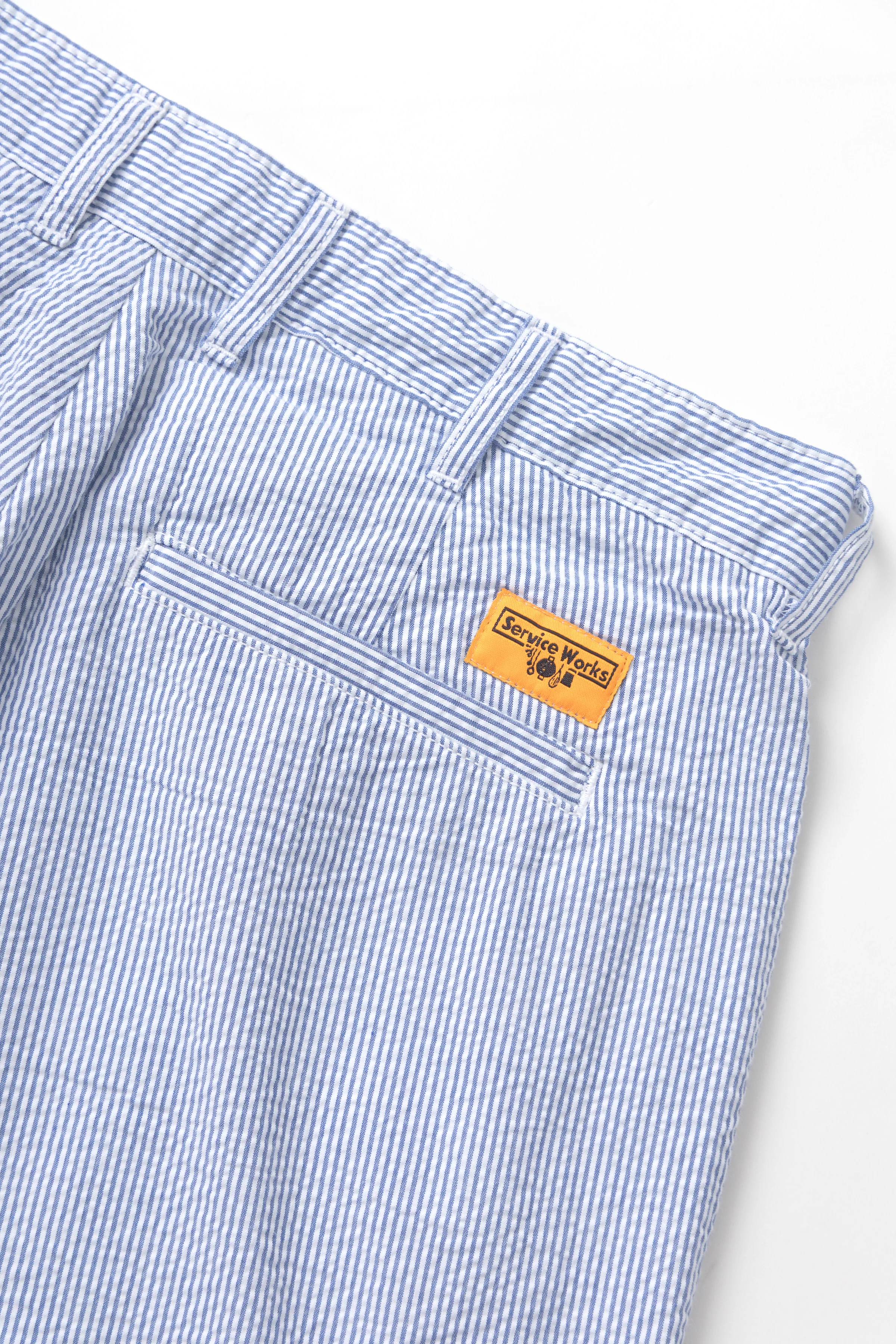 Seersucker Part Timer Shorts - Navy Stripe - Image 4