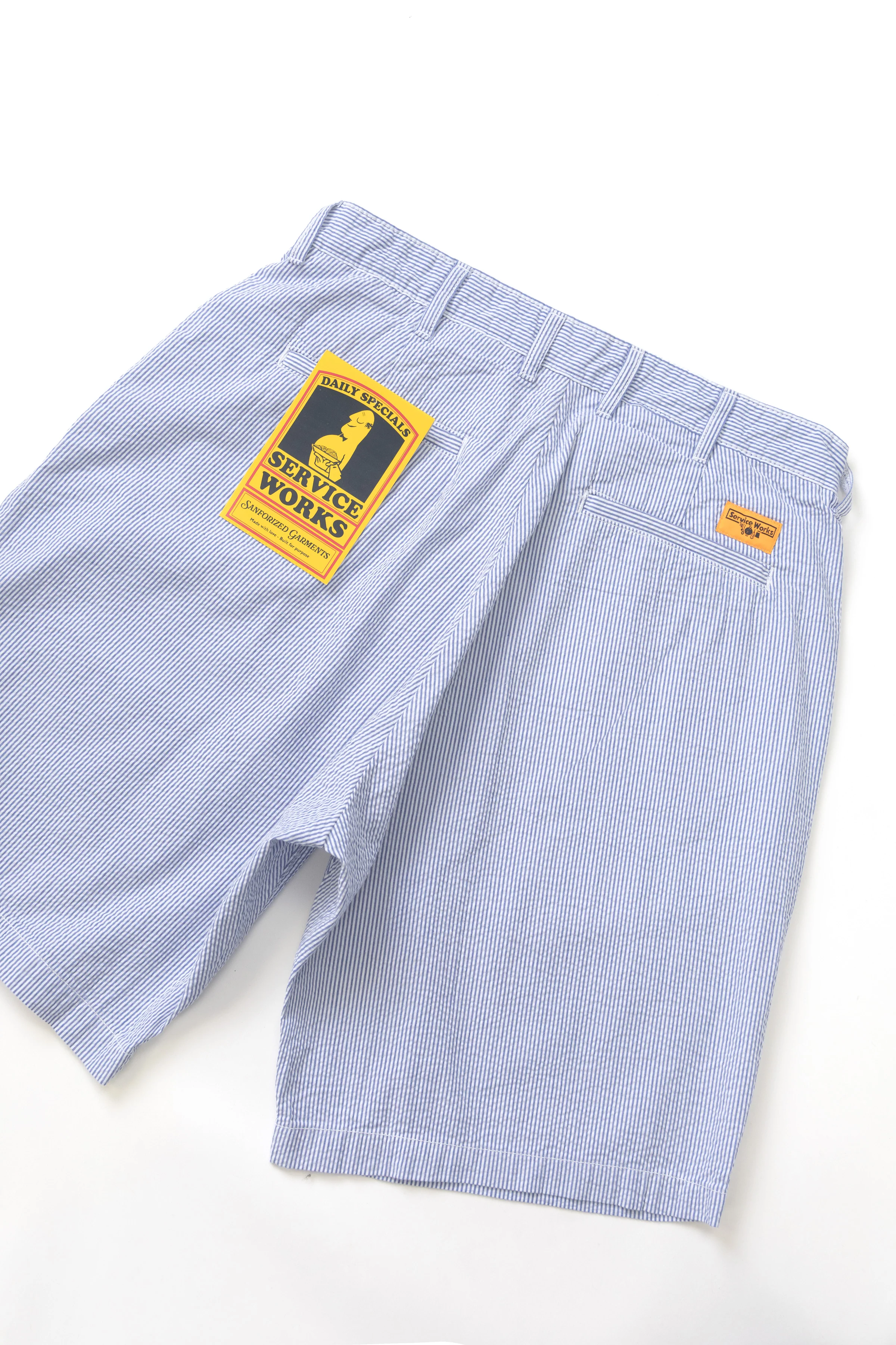 Seersucker Part Timer Shorts - Navy Stripe - Image 5