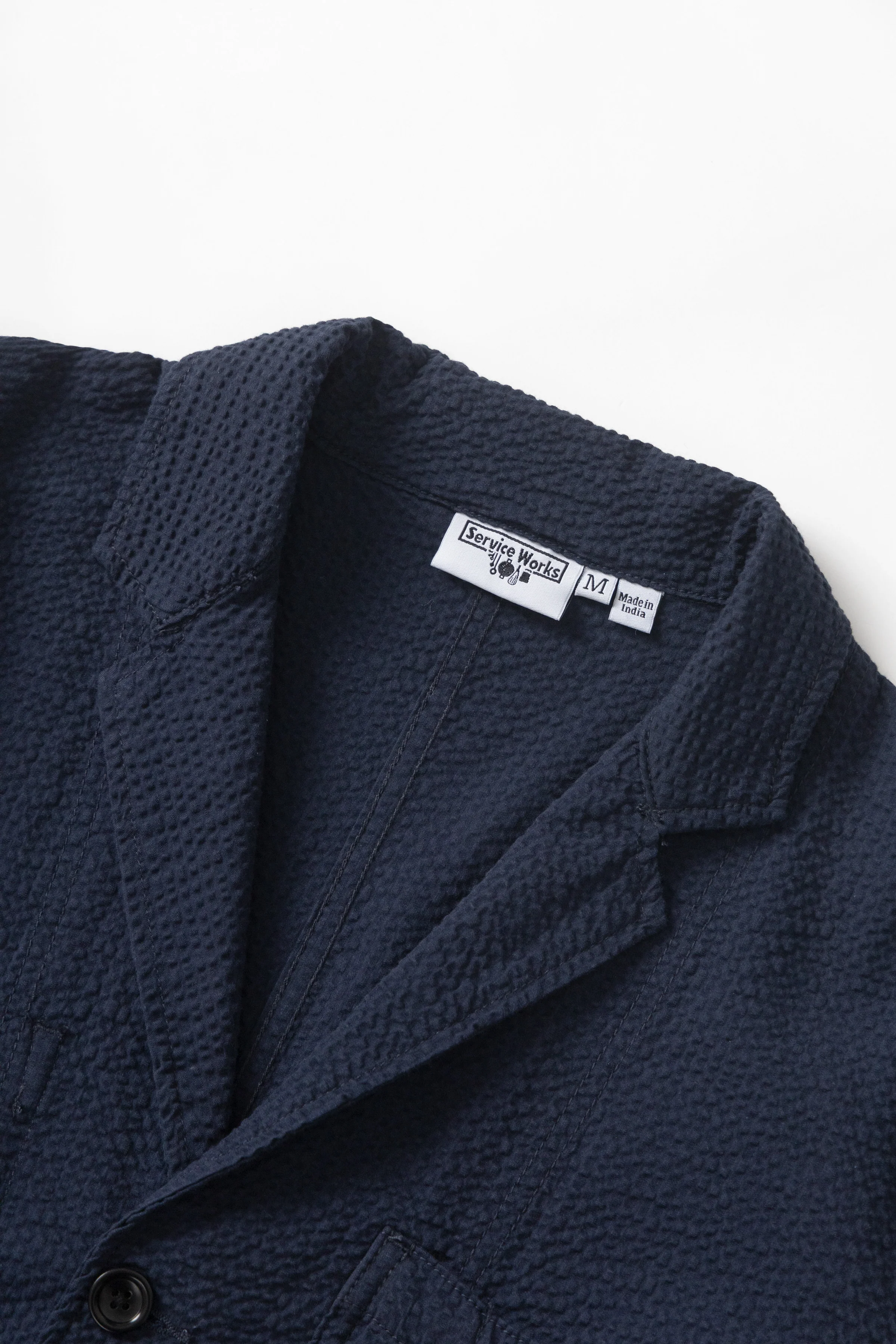 Seersucker Server Suit Jacket - Dark Navy - Image 2