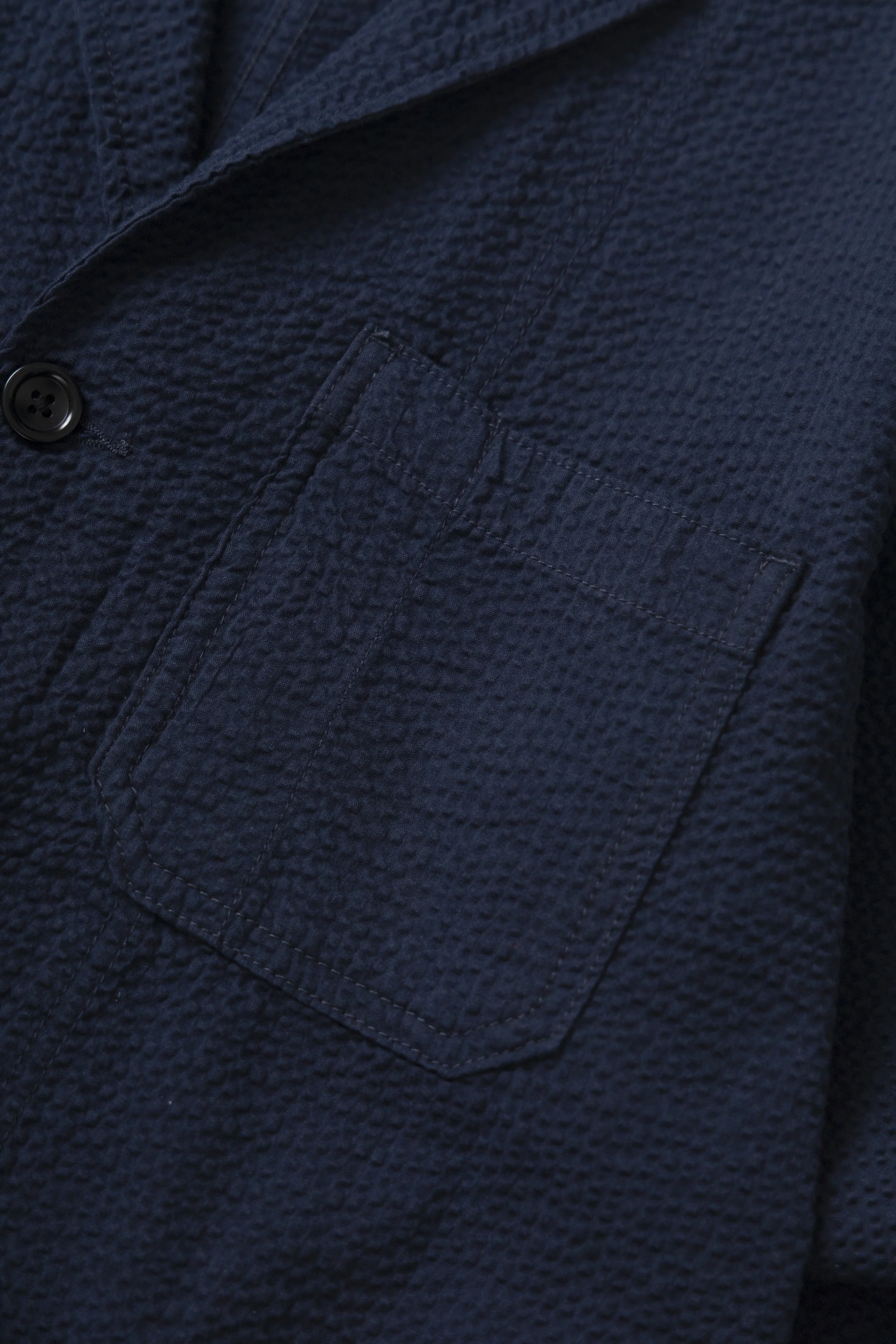 Seersucker Server Suit Jacket - Dark Navy - Image 4