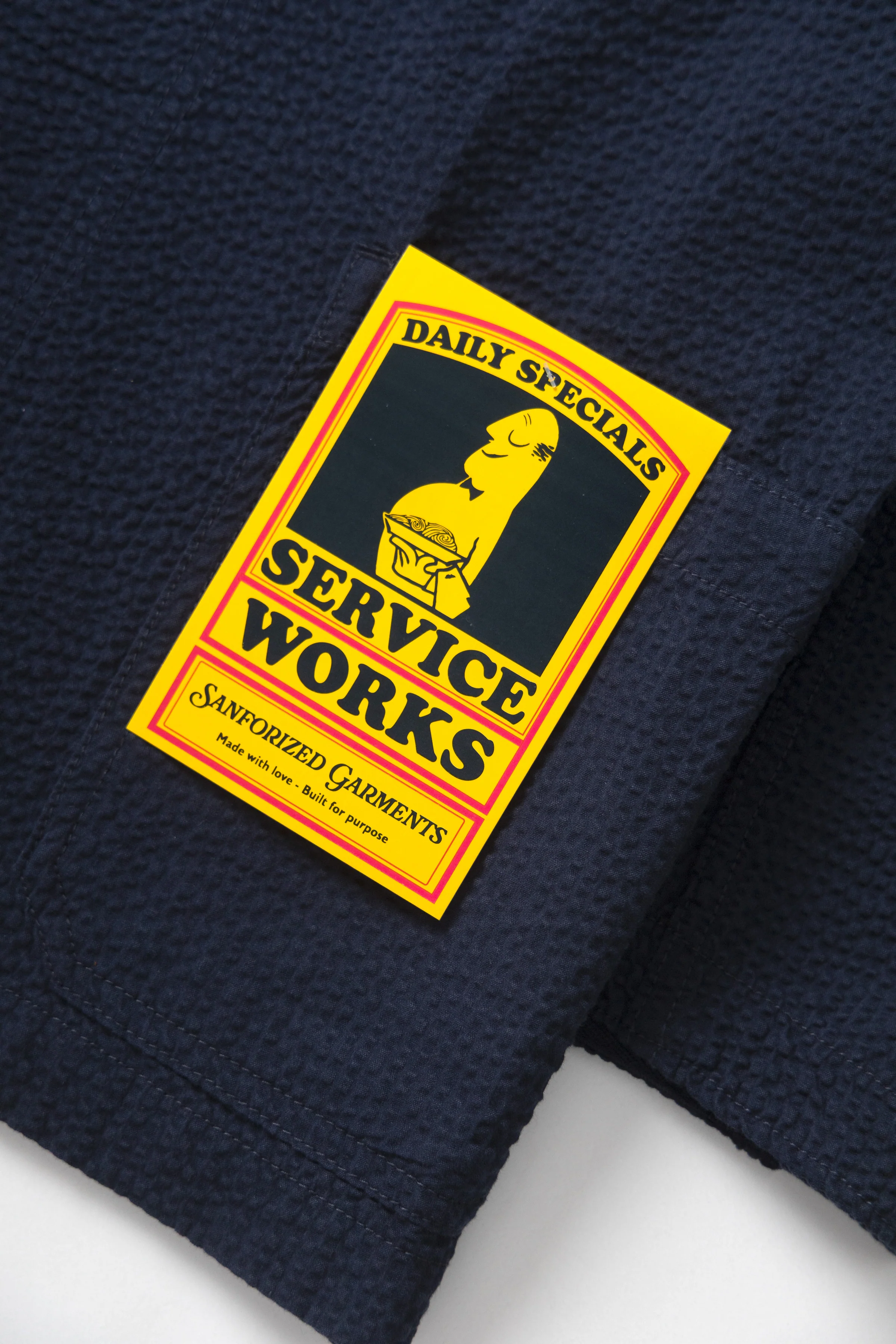 Seersucker Server Suit Jacket - Dark Navy - Image 5