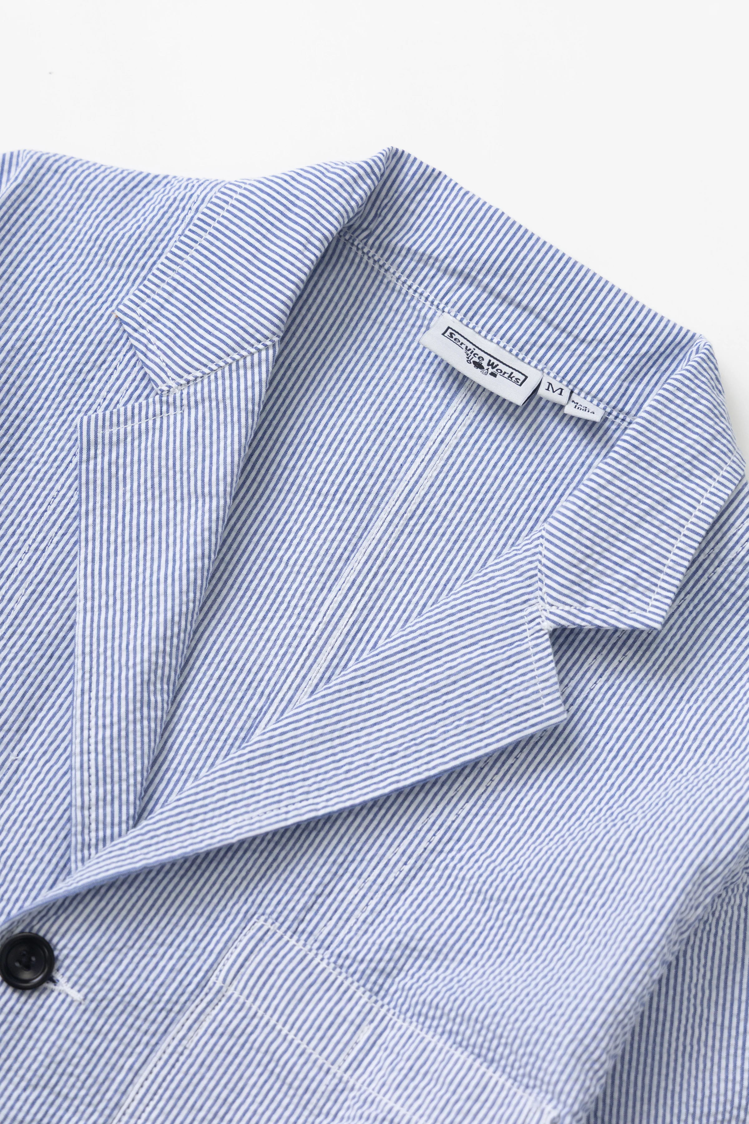Seersucker Server Suit Jacket - Navy Stripe - Image 2
