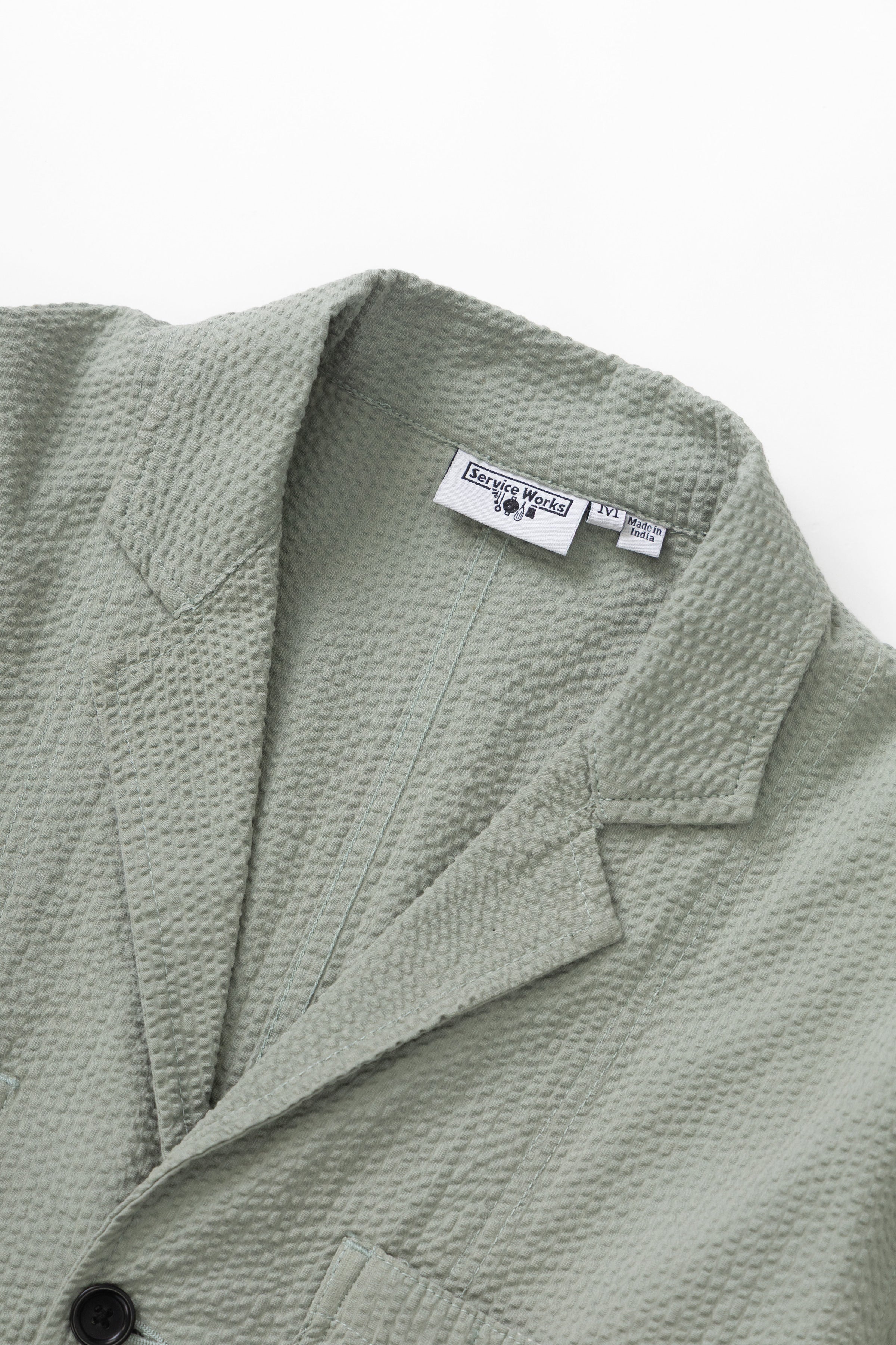 Seersucker Server Suit Jacket - Sage - Image 2