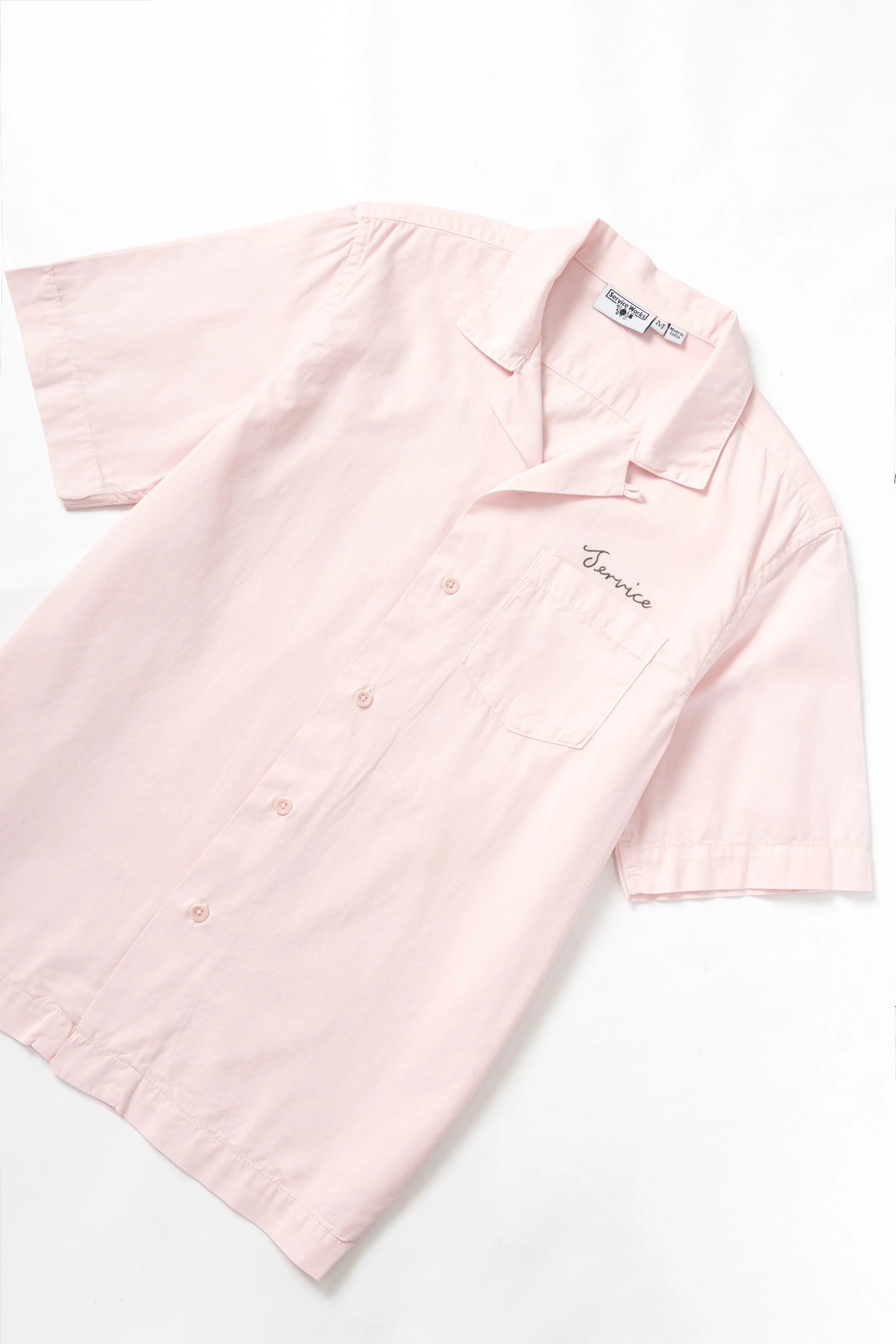 Embroidered Resort Shirt - Dusty Pink - Image 2