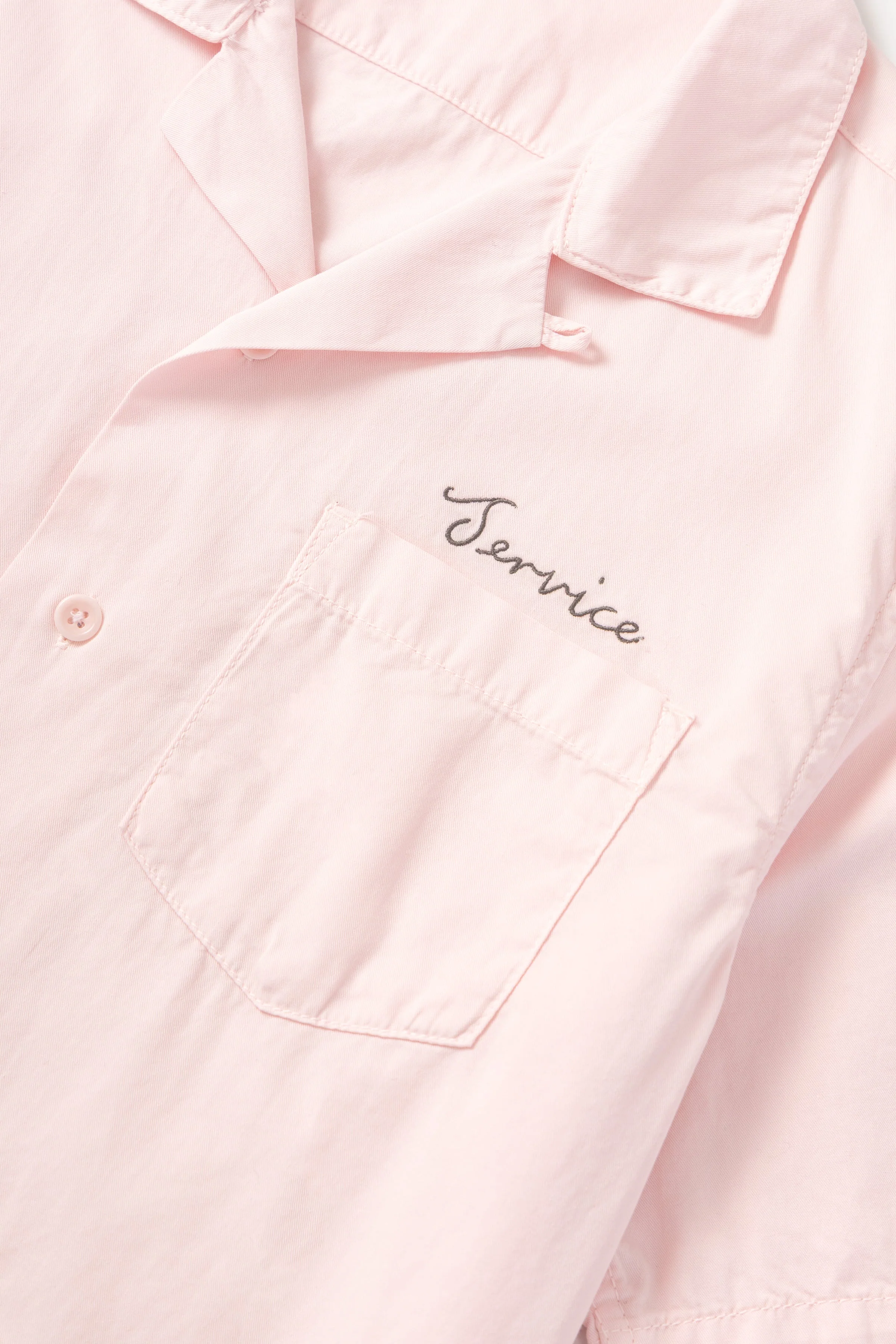 Embroidered Resort Shirt - Dusty Pink - Image 3