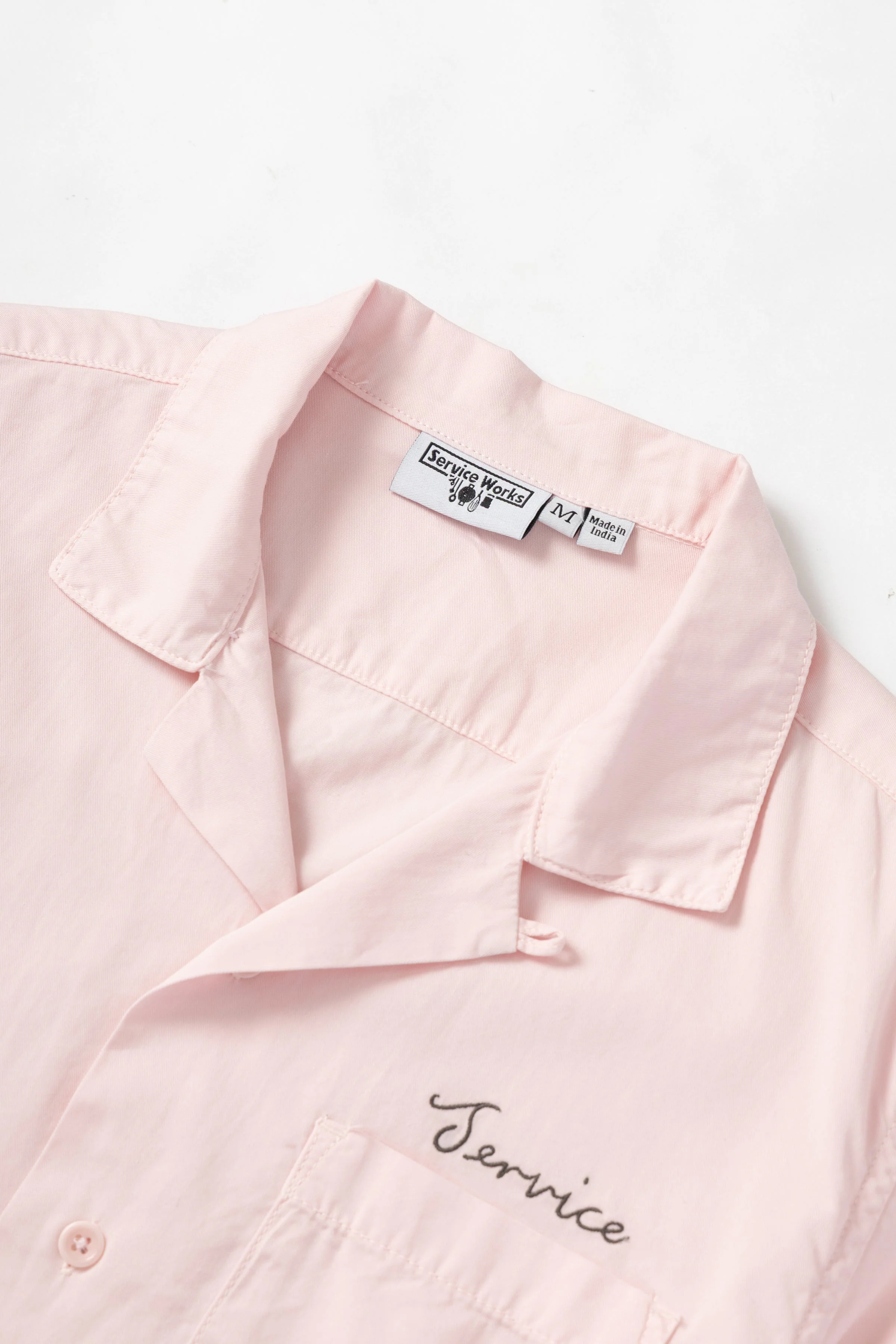 Embroidered Resort Shirt - Dusty Pink - Image 4