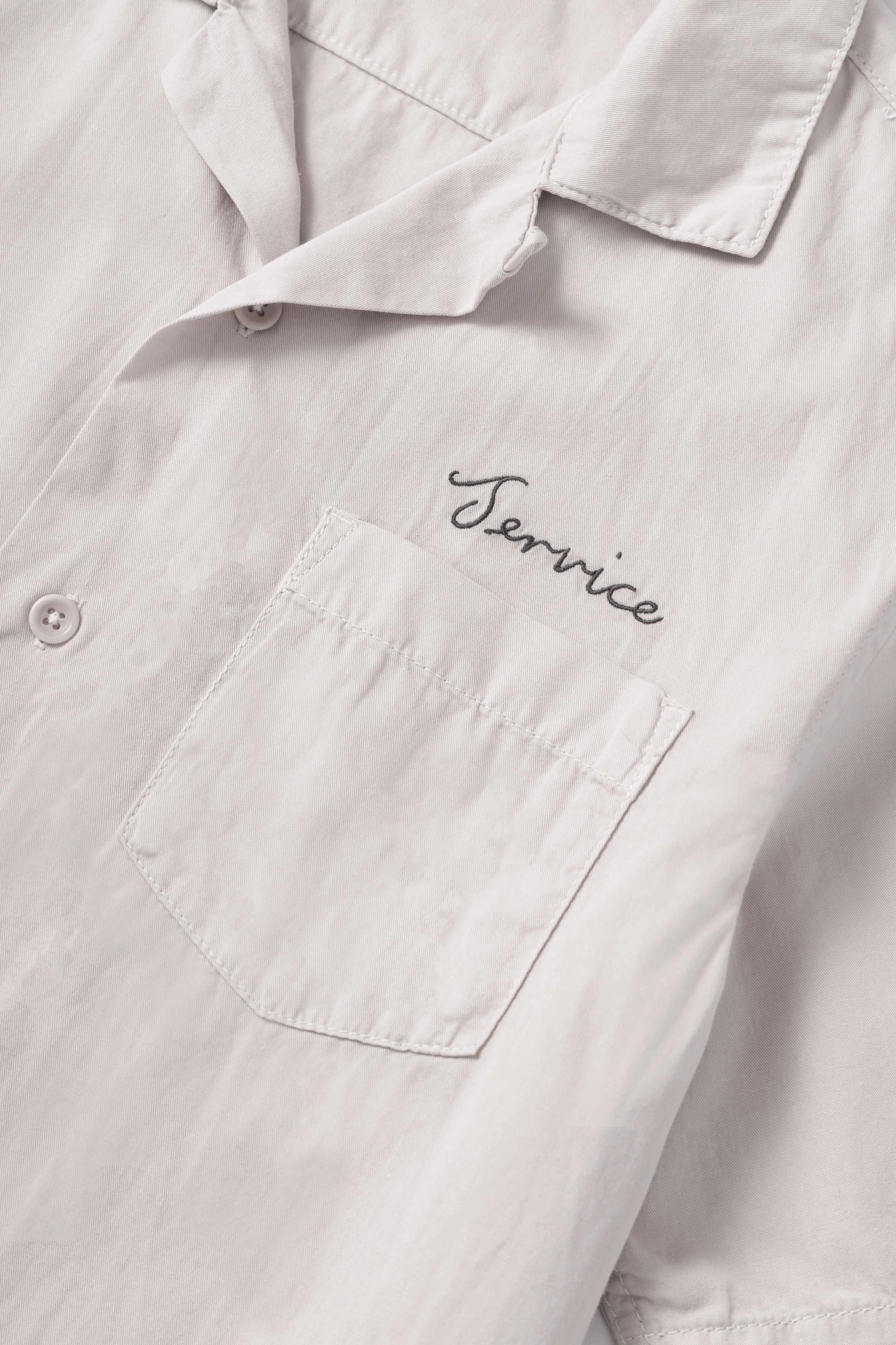 Embroidered Resort Shirt - Salt - Image 3