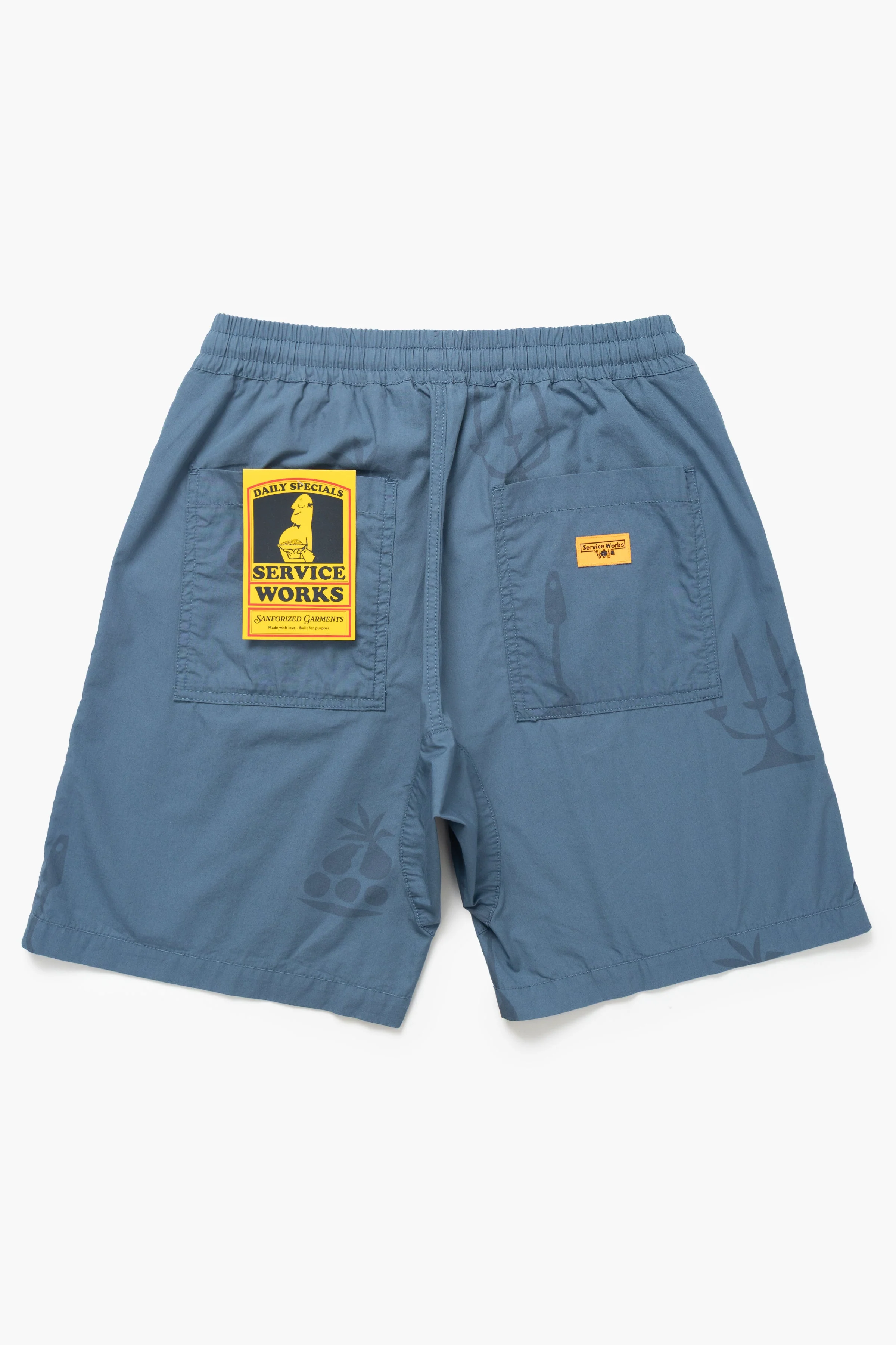 Nourish Printed Chef Shorts - Slate - Image 5