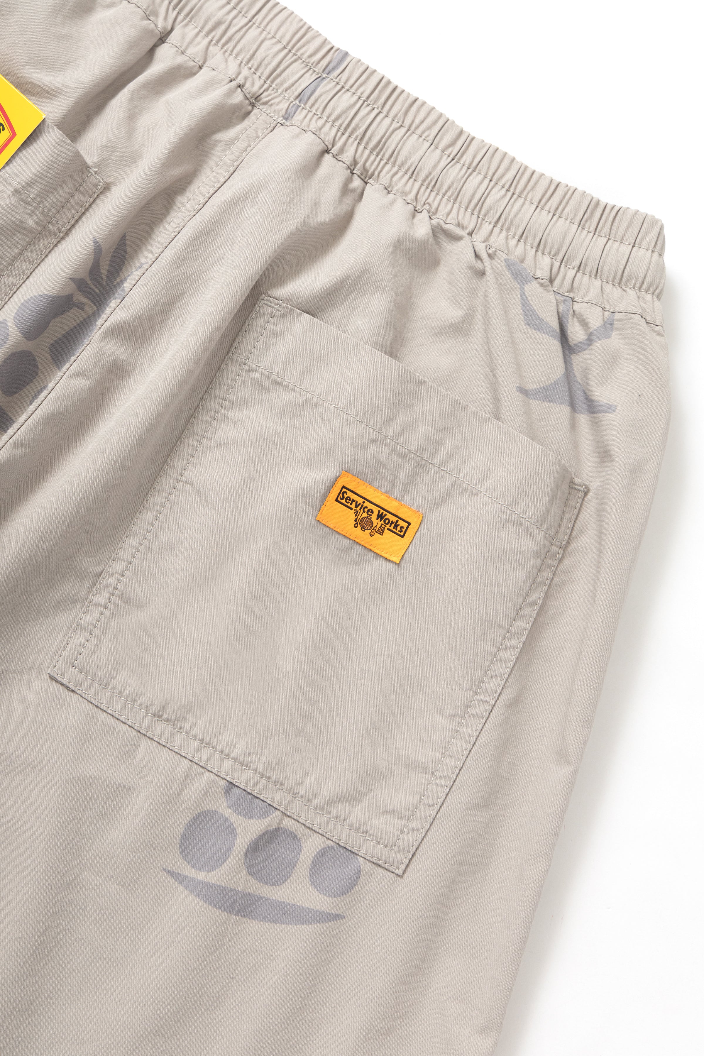 Nourish Printed Chef Shorts - Stone - Image 5
