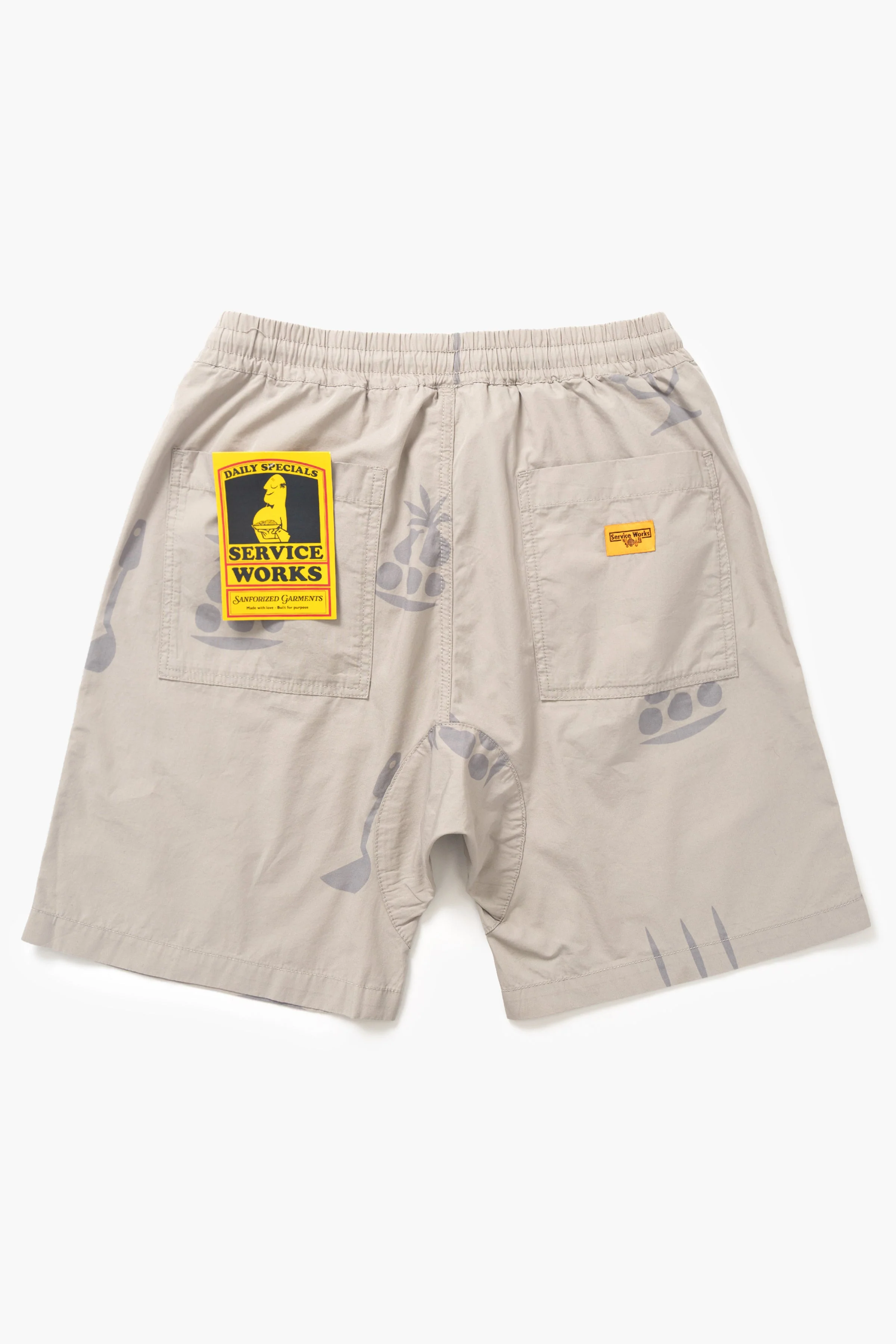 Nourish Printed Chef Shorts - Stone - Image 6