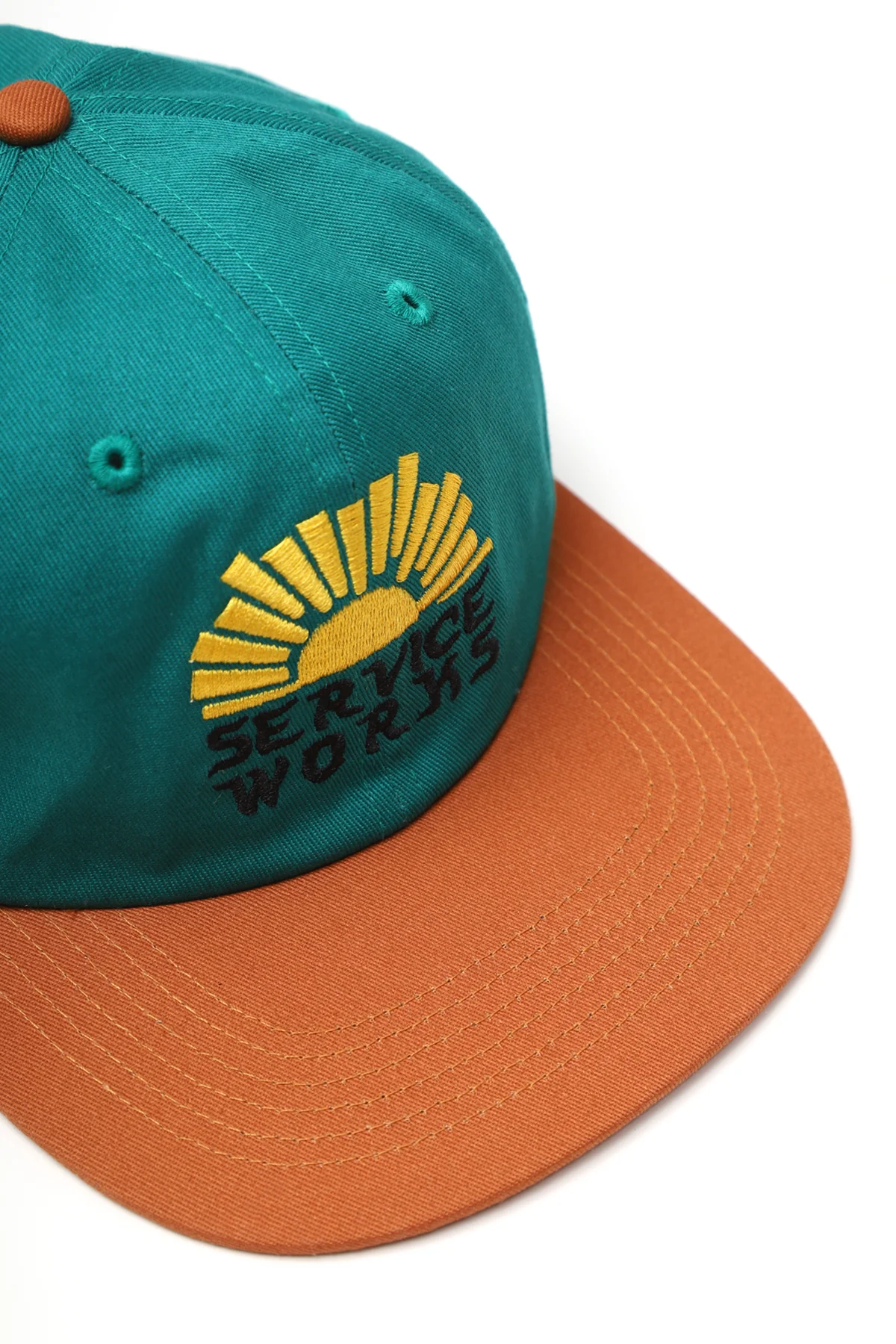 Sunny Side Up Cap - Teal/Brown - Image 2