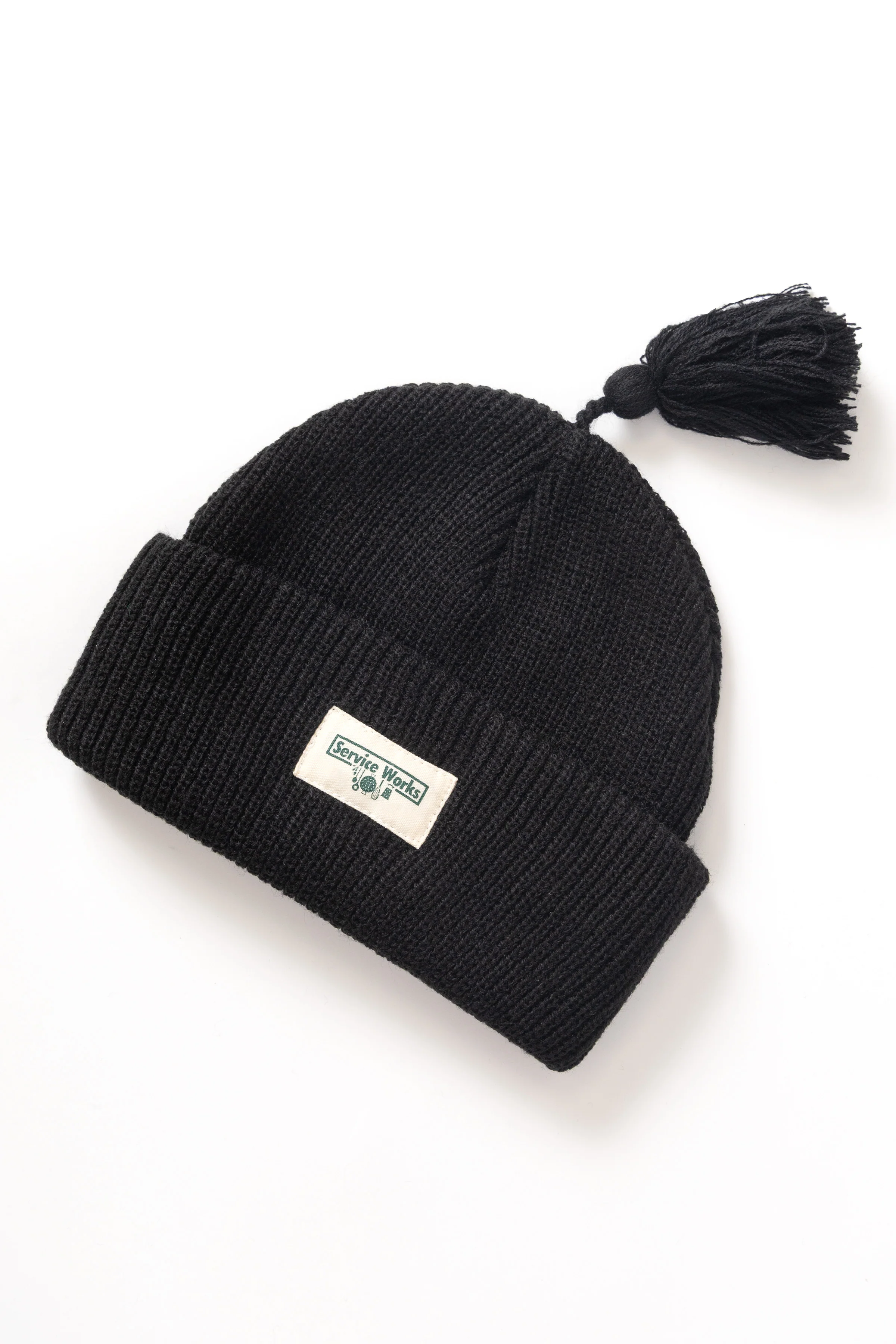 Tassel Beanie - Black - Image 4