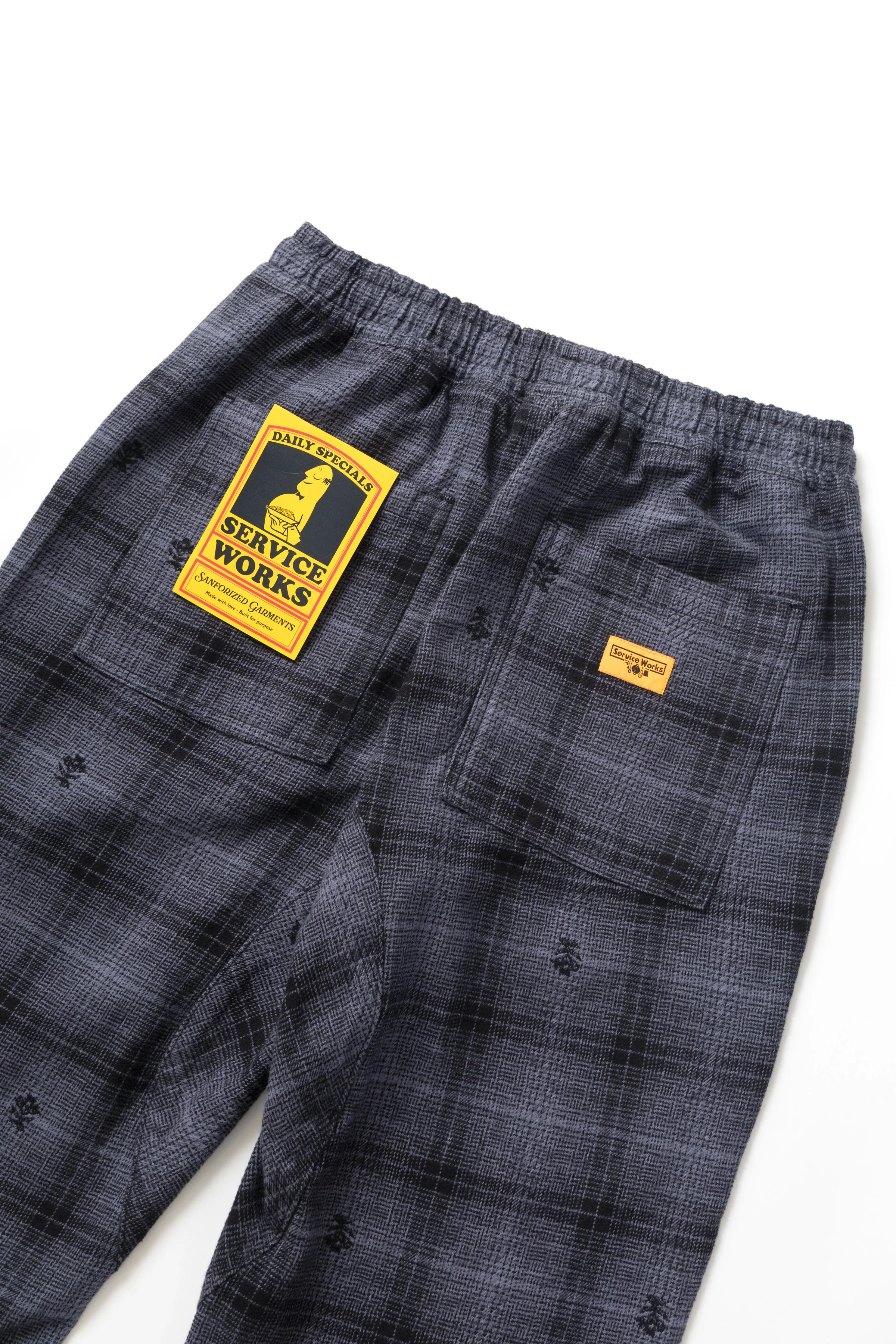 Thistle Plaid Chef Pants - Black - Image 4