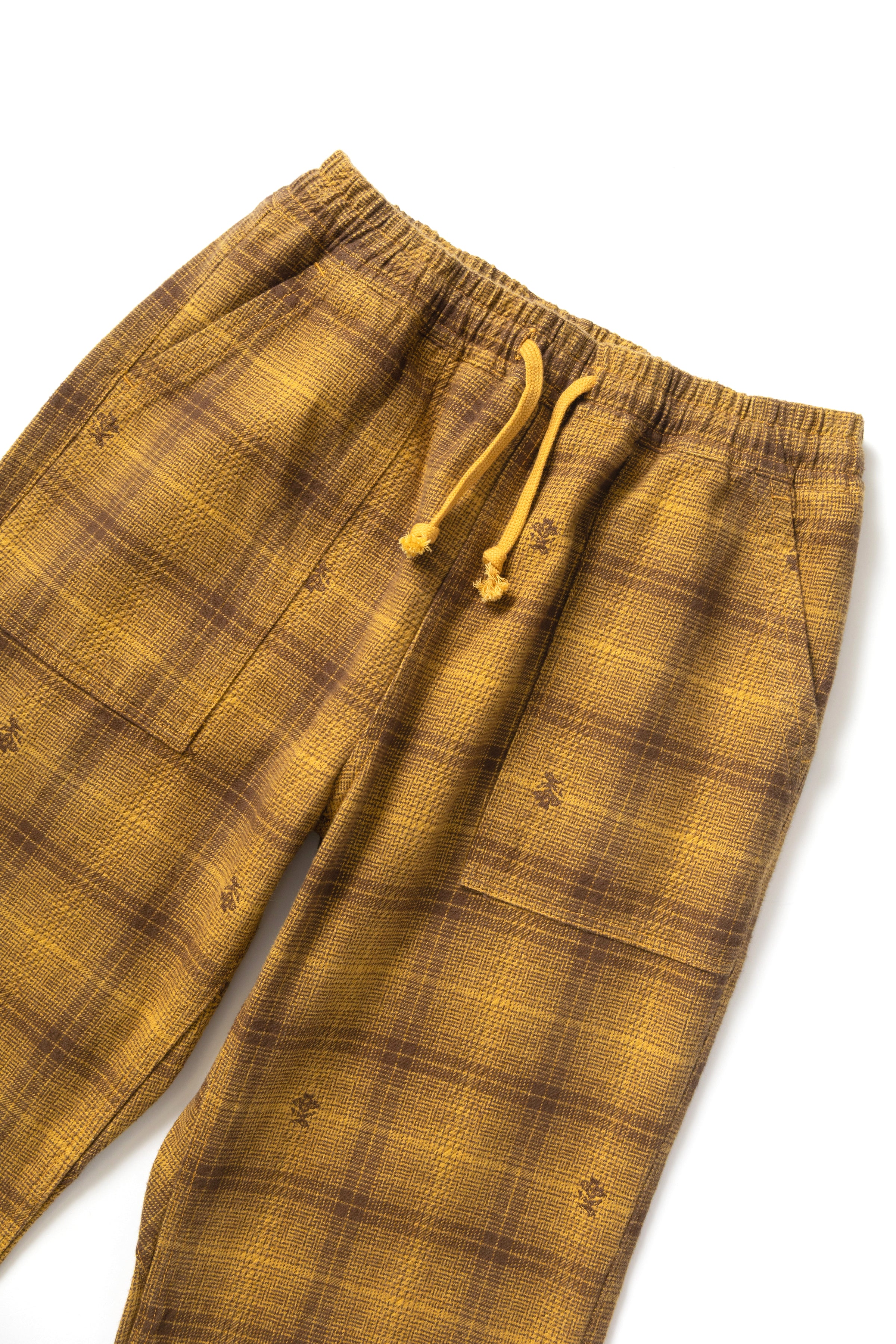 Thistle Plaid Chef Pants - Ochre - Image 2