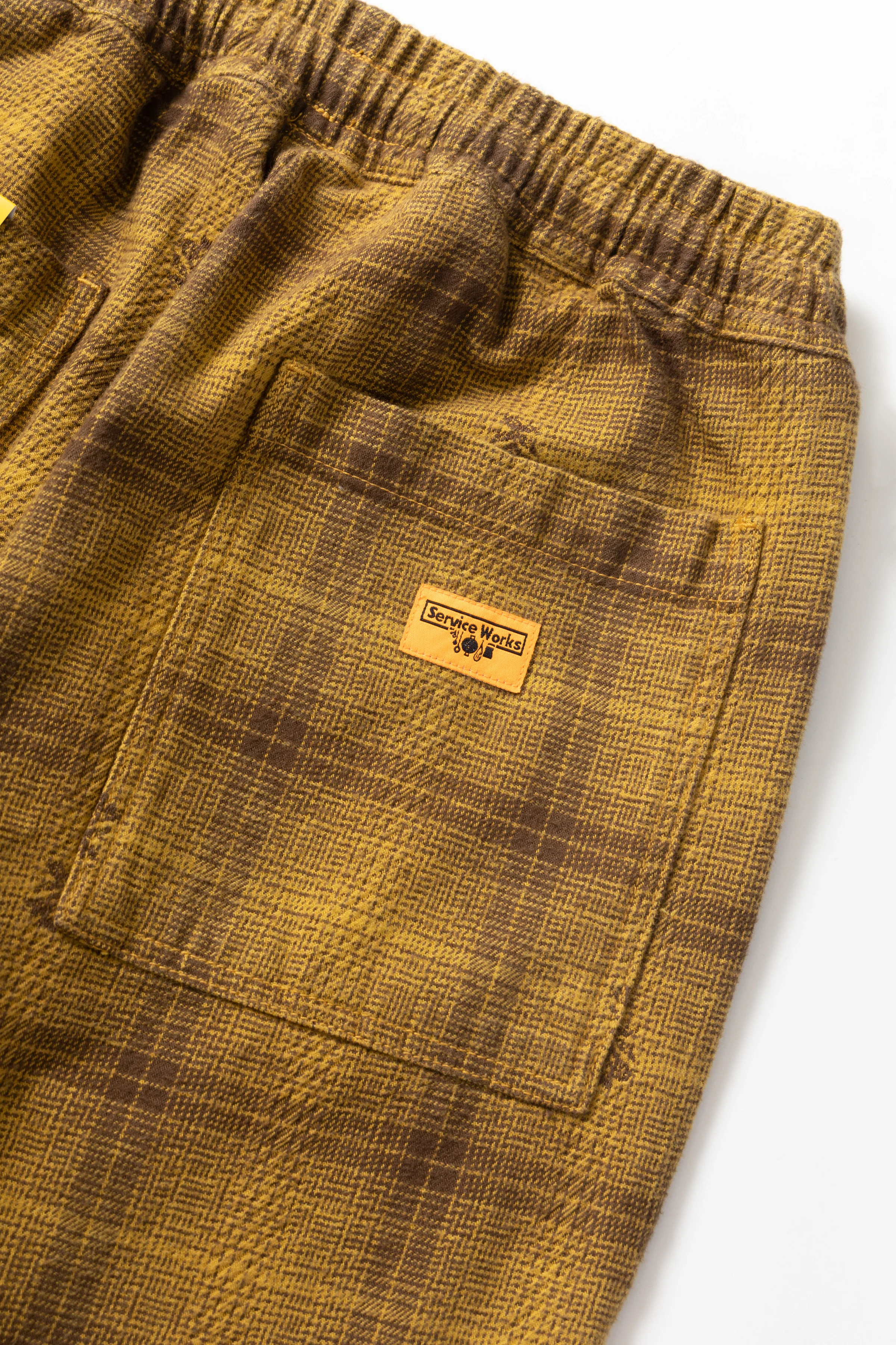 Thistle Plaid Chef Pants - Ochre - Image 5